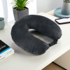 Neck Pillow | Travel Pillow for Neck | Neck Rest Pillow | Neck Cushion Pillow for Car | Microfiber Pillow for Neck | Plain Black