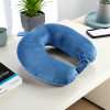 Neck Pillow | Plain Travel Pillow for Neck | Neck Rest Pillow | Neck Cushion Pillow for Car | Microfiber Pillow for Neck | Blue