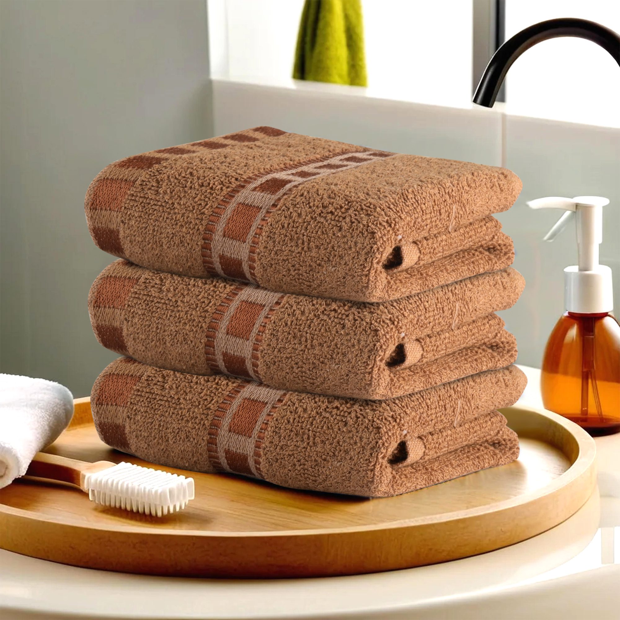 Kuber Industries Pack of 2 Cotton HandFace Towels For Men  Women  Easily Washable  Workout Gym Napkins For Men  Pocket Towel - Golden