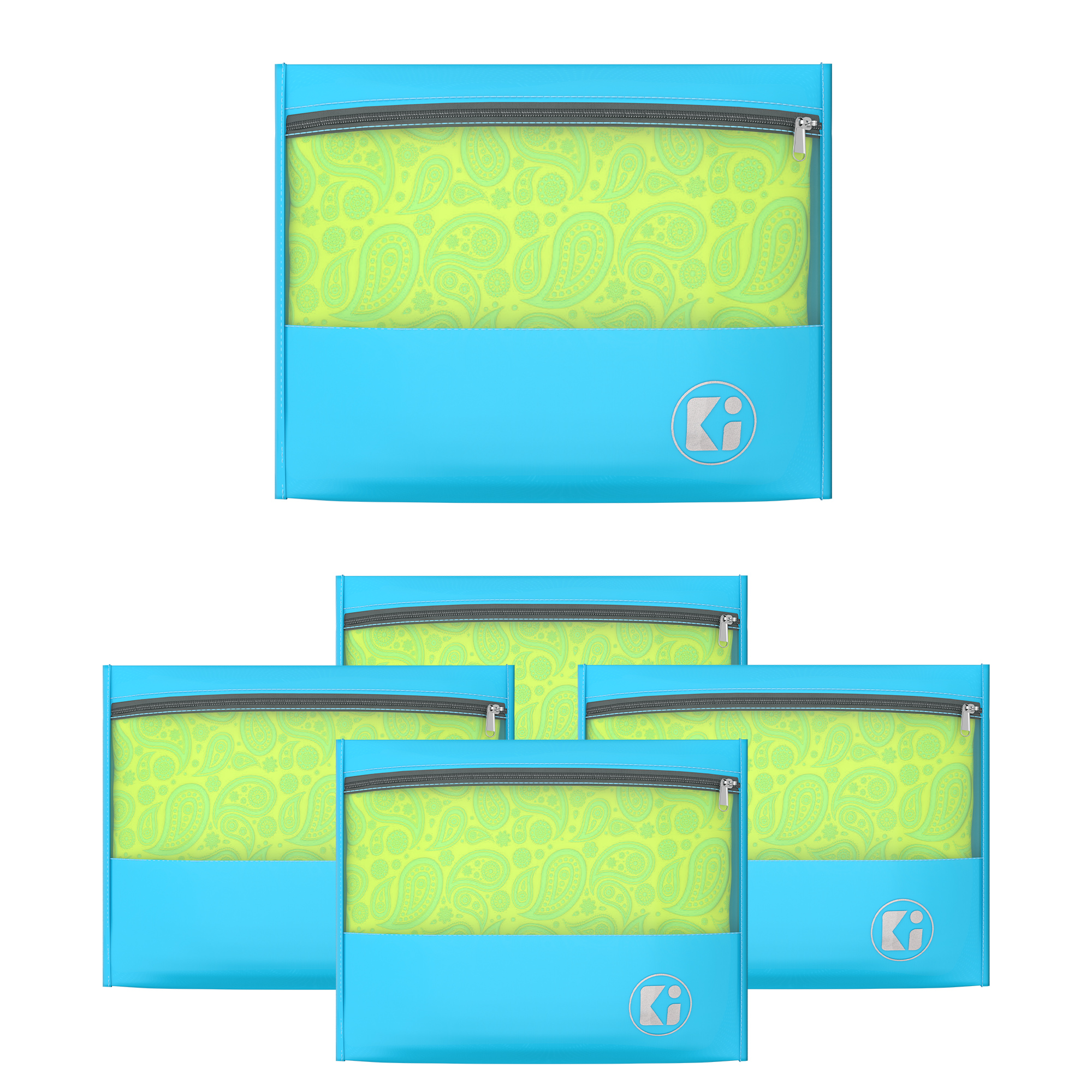 Kuber Industries Pack of 3 Waterproof Clothes Organizer  Saree  Dress Organizer For Wardrobe  Parachute Travel Storage Bag  Sky Blue