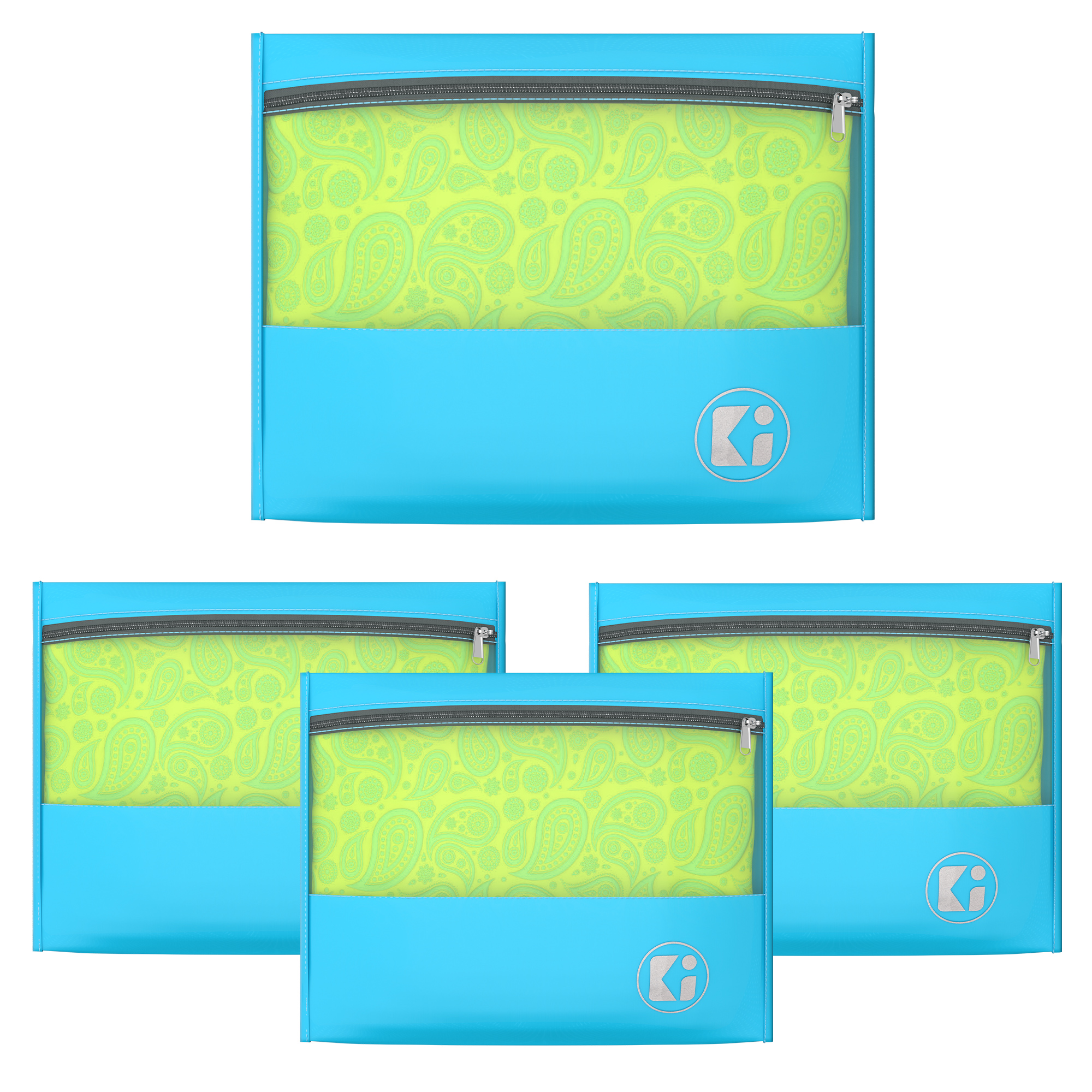 Kuber Industries Pack of 3 Waterproof Clothes Organizer  Saree  Dress Organizer For Wardrobe  Parachute Travel Storage Bag  Sky Blue