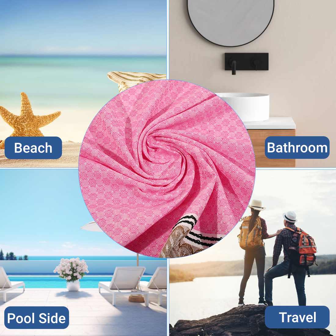 Kuber Industries Cotton Bath Towel for Women  Unisex Swimming  Bathing Towel  30x60 Inch  Travel Cotton Towel  Gamcha  Assorted