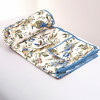 Dohar Double Bed Cotton AC Blanket for Summer | Lightweight Comforter Winter Rajai Bird Print Dohar - Blue & White