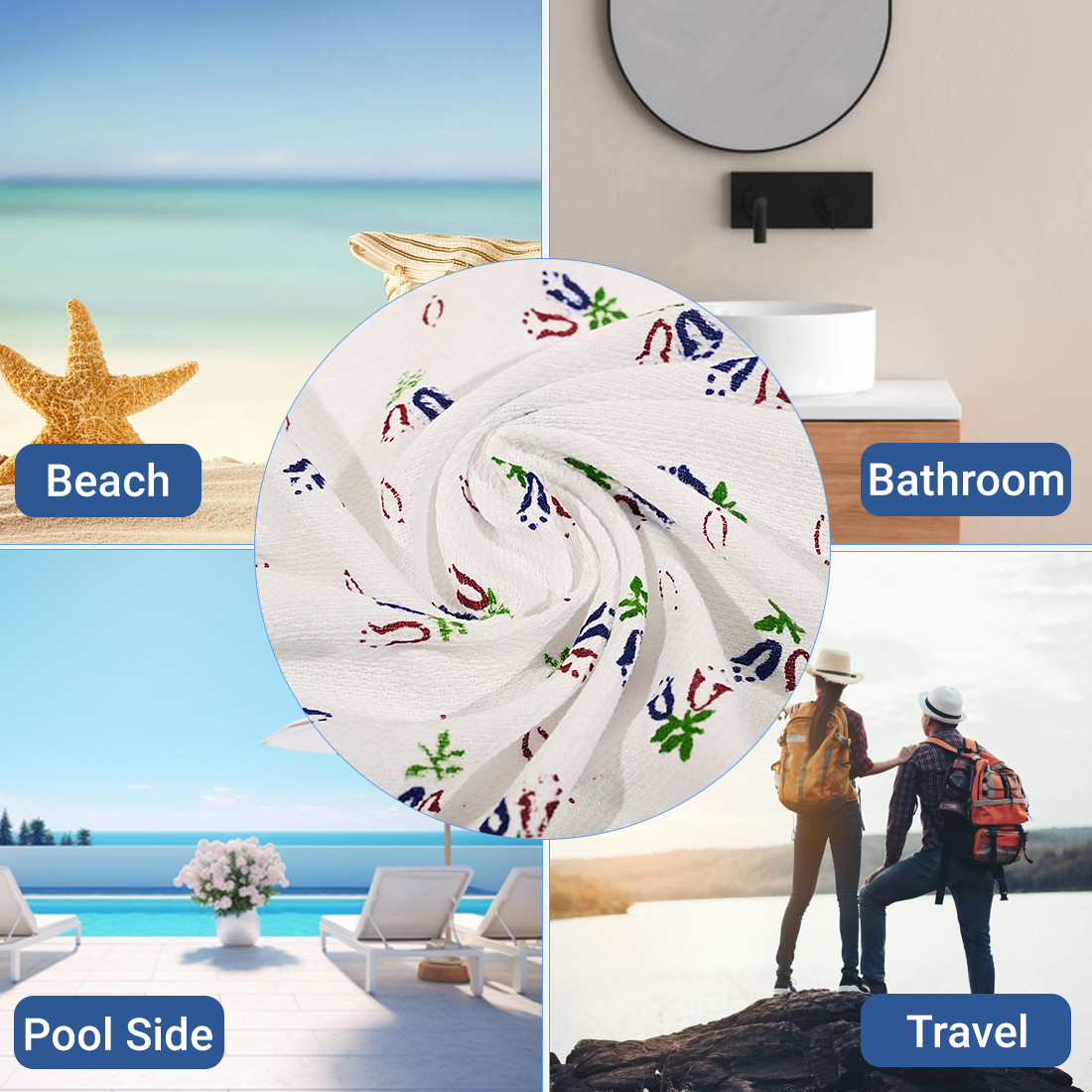 Kuber Industries Cotton Bath Towel for Women  Super Soft Swimming  Bathing Towel  30x60 Inch  Travel Cotton Towel  Gamcha  Assorted