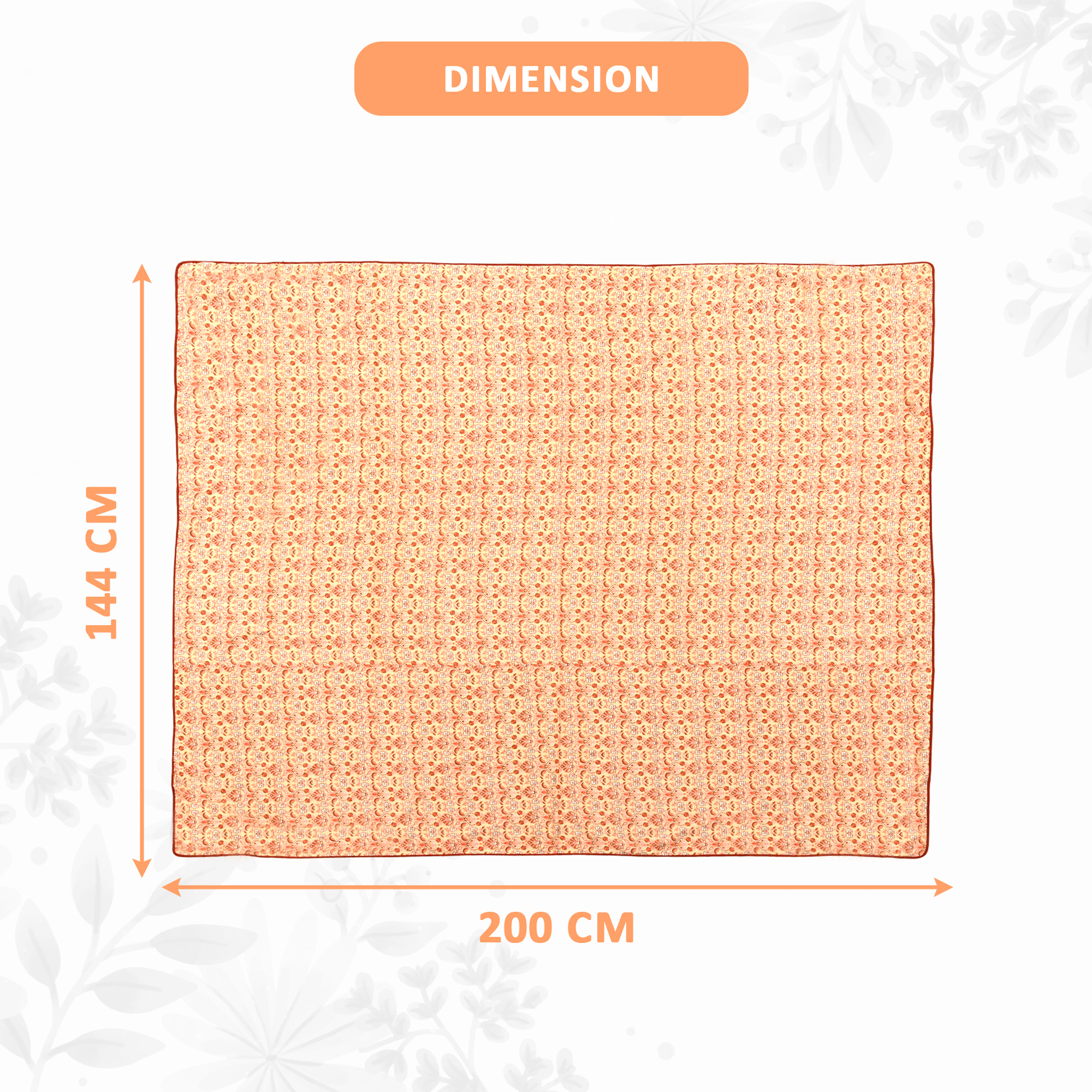Kuber Industries Dohar Double Bed Cotton AC Blanket for Summer  Lightweight Comforter Winter Rajai Printed Dohar - Orange