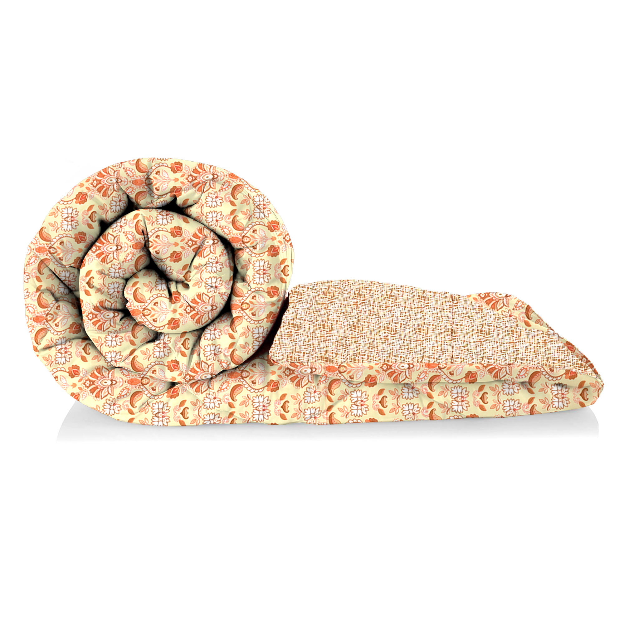 Kuber Industries Dohar Double Bed Cotton AC Blanket for Summer  Lightweight Comforter Winter Rajai Printed Dohar - Orange