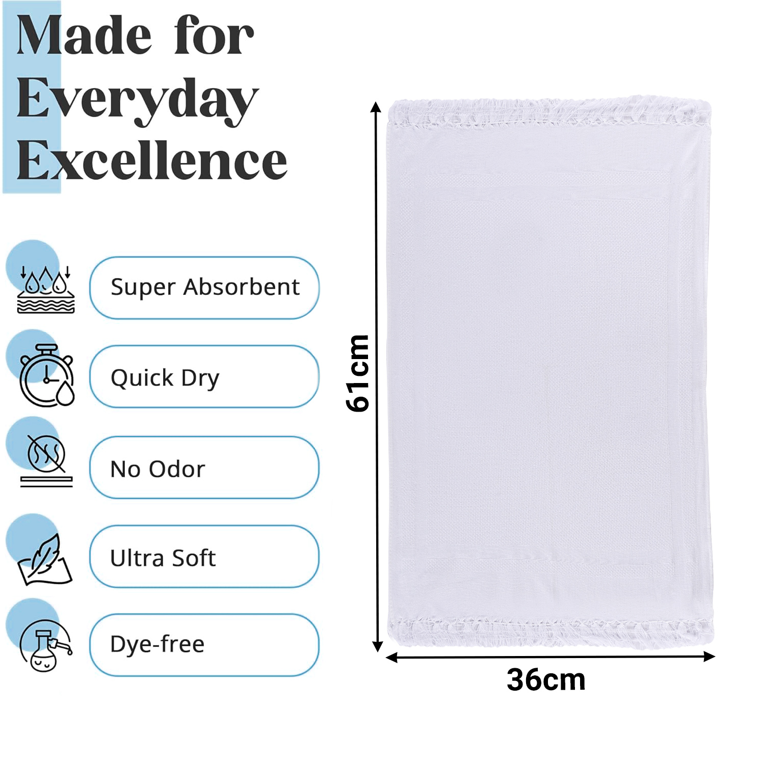Kuber Industries 6 Pcs Soft Cotton Face Towels For Men  Women  Easily Washable  Travel Friendly Pocket Towels  Gym Napkins  White