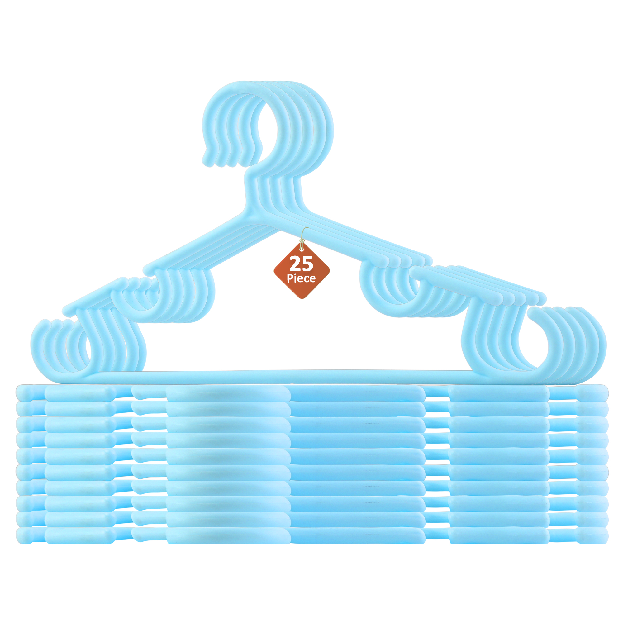 Kuber Industries Set of 10 Multipurpose Baby Wardrobe Hangers for Clothes  Durable  Space-Saving Hanger Organisers - Ideal for Newborn  Toddler Garments  Blue