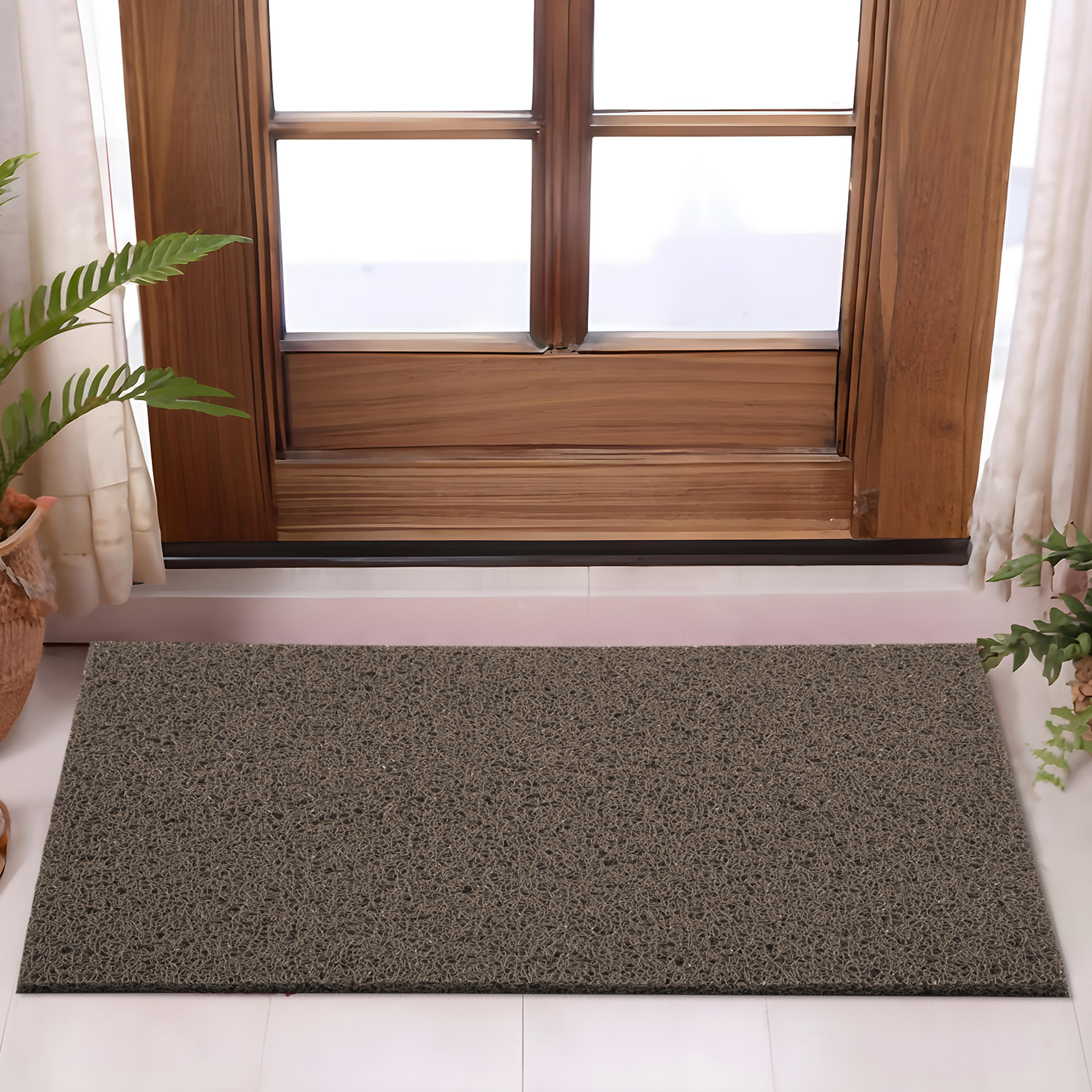 Kuber Industries 16x24 Inch Rubber PVC Water Absorbing Front Floor Mat  Door Mats for Home Entrance Large  Door MatsRugs for Office Bedroom  Kitchen  Anti Slip PaydanFoot Mat  Brown