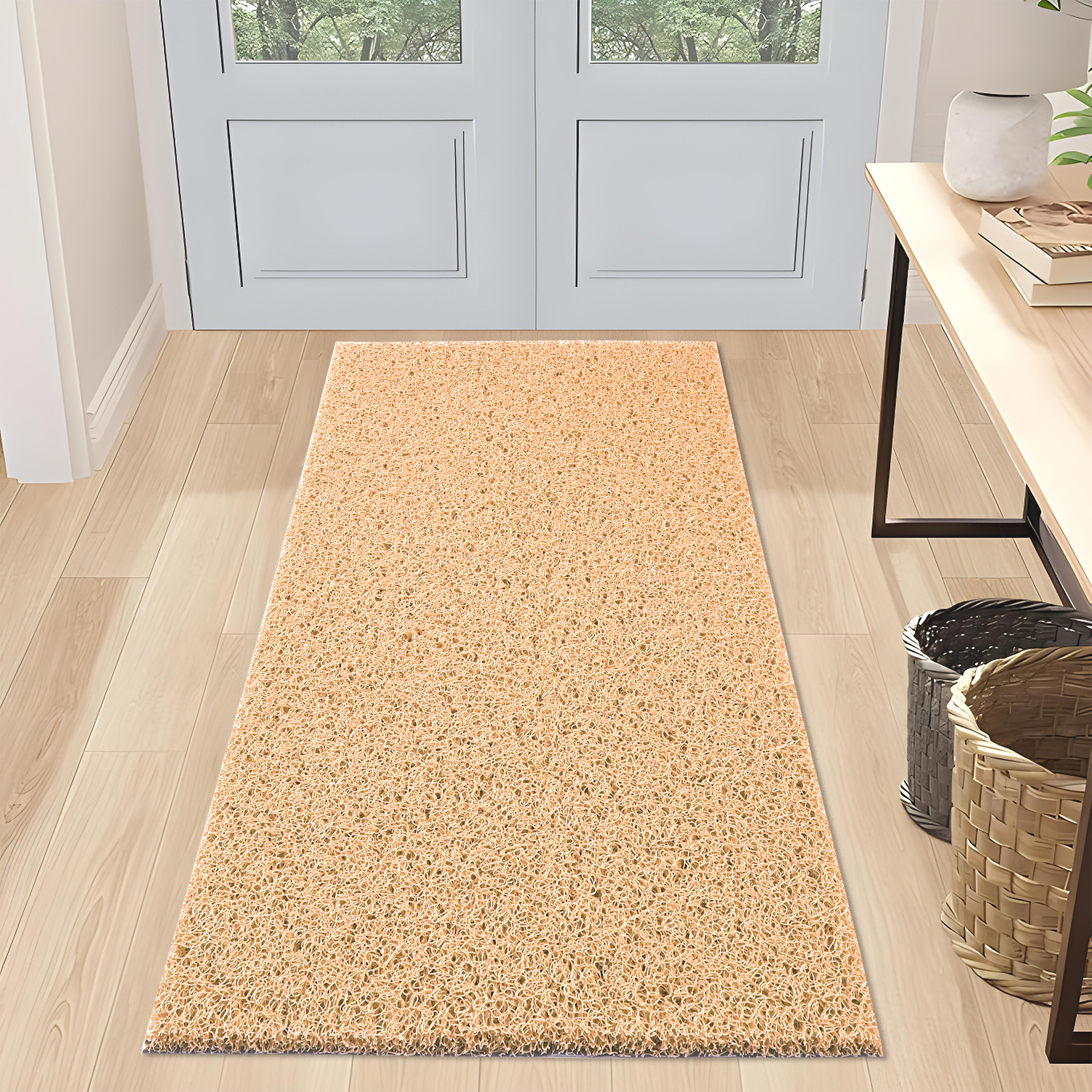 Kuber Industries 16x24 Inch Rubber PVC Water Absorbing Front Floor Mat  Door Mats for Home Entrance Large  Door MatsRugs for Office Bedroom  Kitchen  Anti Slip PaydanFoot Mat  Cream