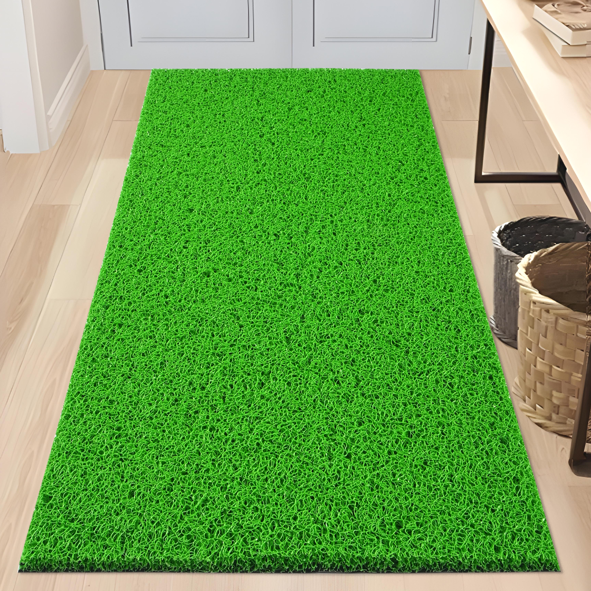 Kuber Industries 16x24 Inch Rubber PVC Water Absorbing Front Floor Mat  Door Mats for Home Entrance Large  Door MatsRugs for Office Bedroom  Kitchen  Anti Slip PaydanFoot Mat  Green