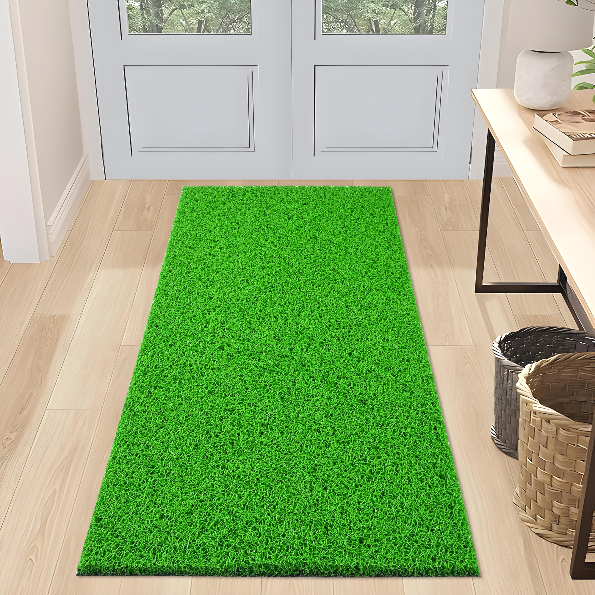 Kuber Industries 16x24 Inch Rubber PVC Water Absorbing Front Floor Mat  Door Mats for Home Entrance Large  Door MatsRugs for Office Bedroom  Kitchen  Anti Slip PaydanFoot Mat  Green