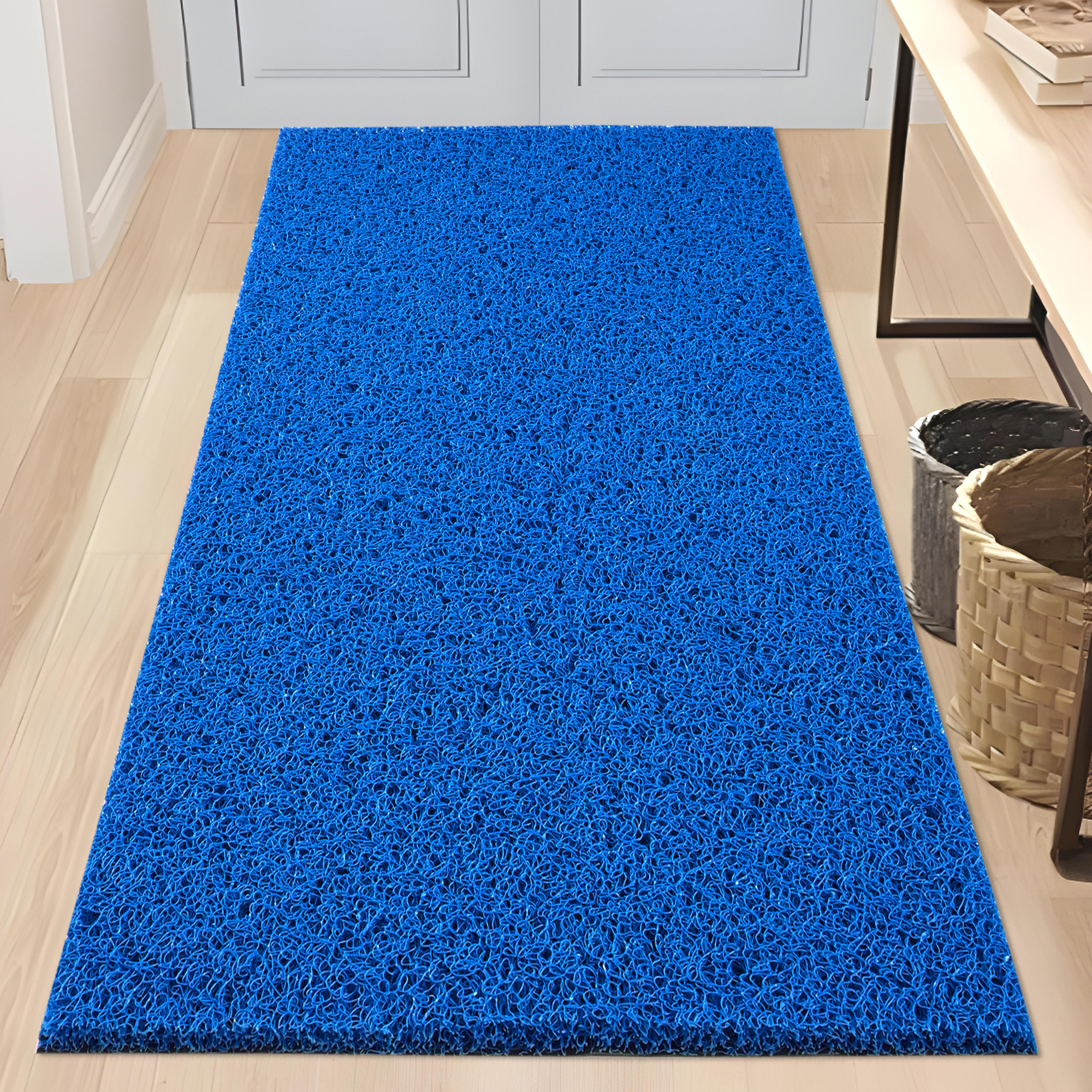 Kuber Industries 16x24 Inch Rubber PVC Water Absorbing Front Floor Mat  Door Mats for Home Entrance Large  Door MatsRugs for Office Bedroom  Kitchen  Anti Slip PaydanFoot Mat  Blue
