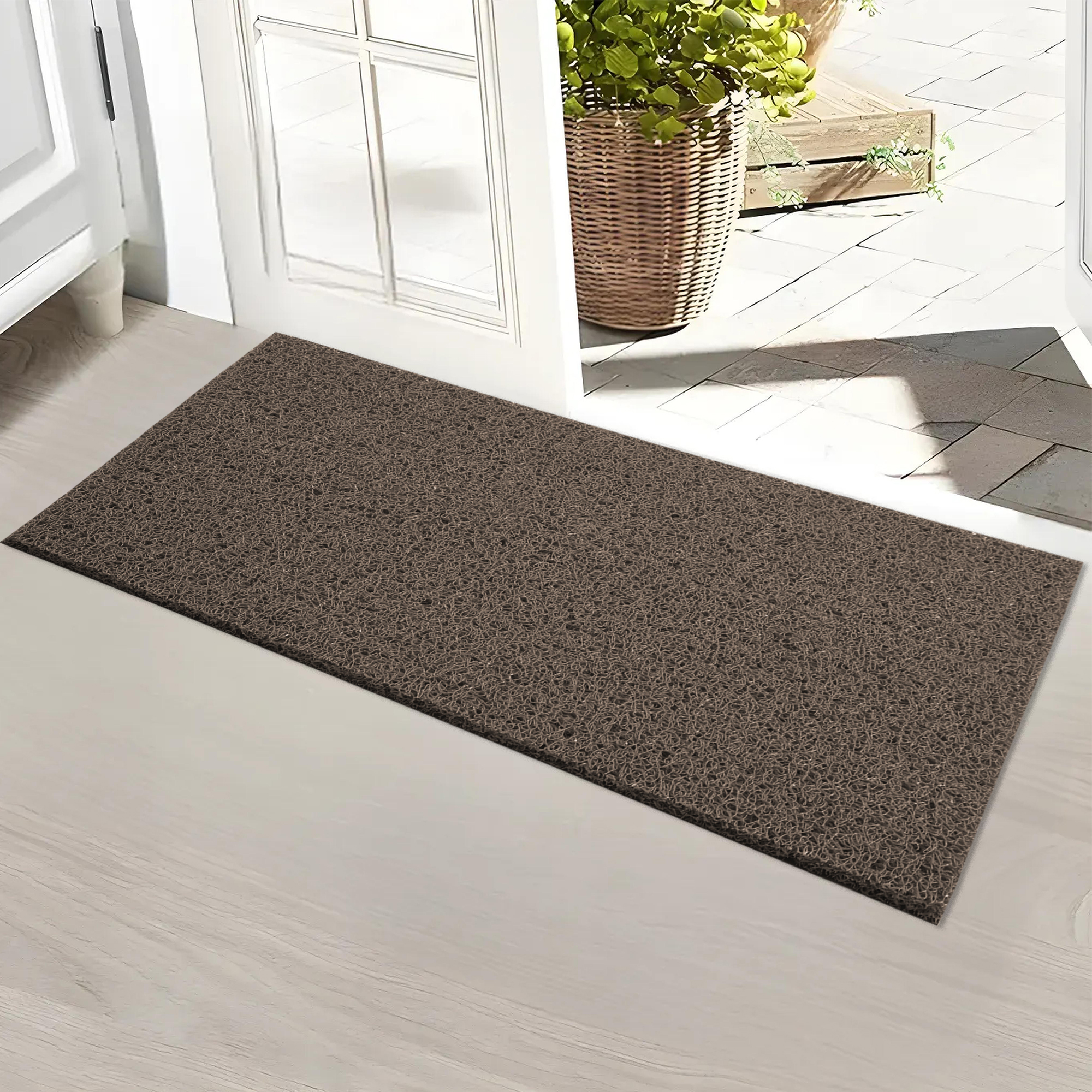 Kuber Industries 16x24 Inch Rubber PVC Water Absorbing Front Floor Mat  Door Mats for Home Entrance Large  Door MatsRugs for Office Bedroom  Kitchen  Anti Slip PaydanFoot Mat  Brown