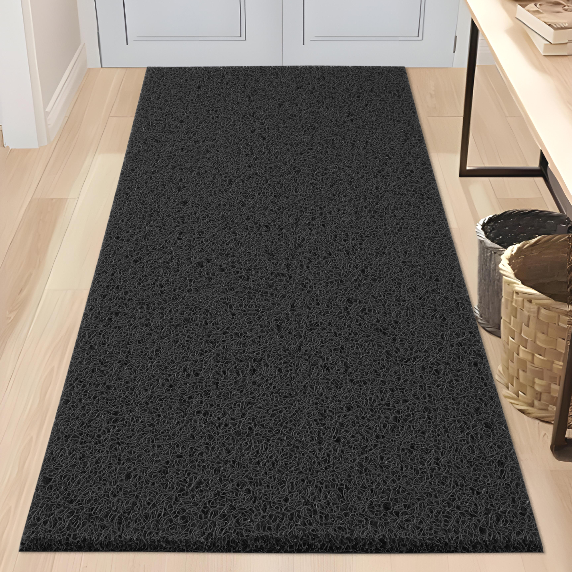 Kuber Industries 16x24 Inch Rubber PVC Water Absorbing Front Floor Mat  Door Mats for Home Entrance Large  Door MatsRugs for Office Bedroom  Kitchen  Anti Slip PaydanFoot Mat  Black