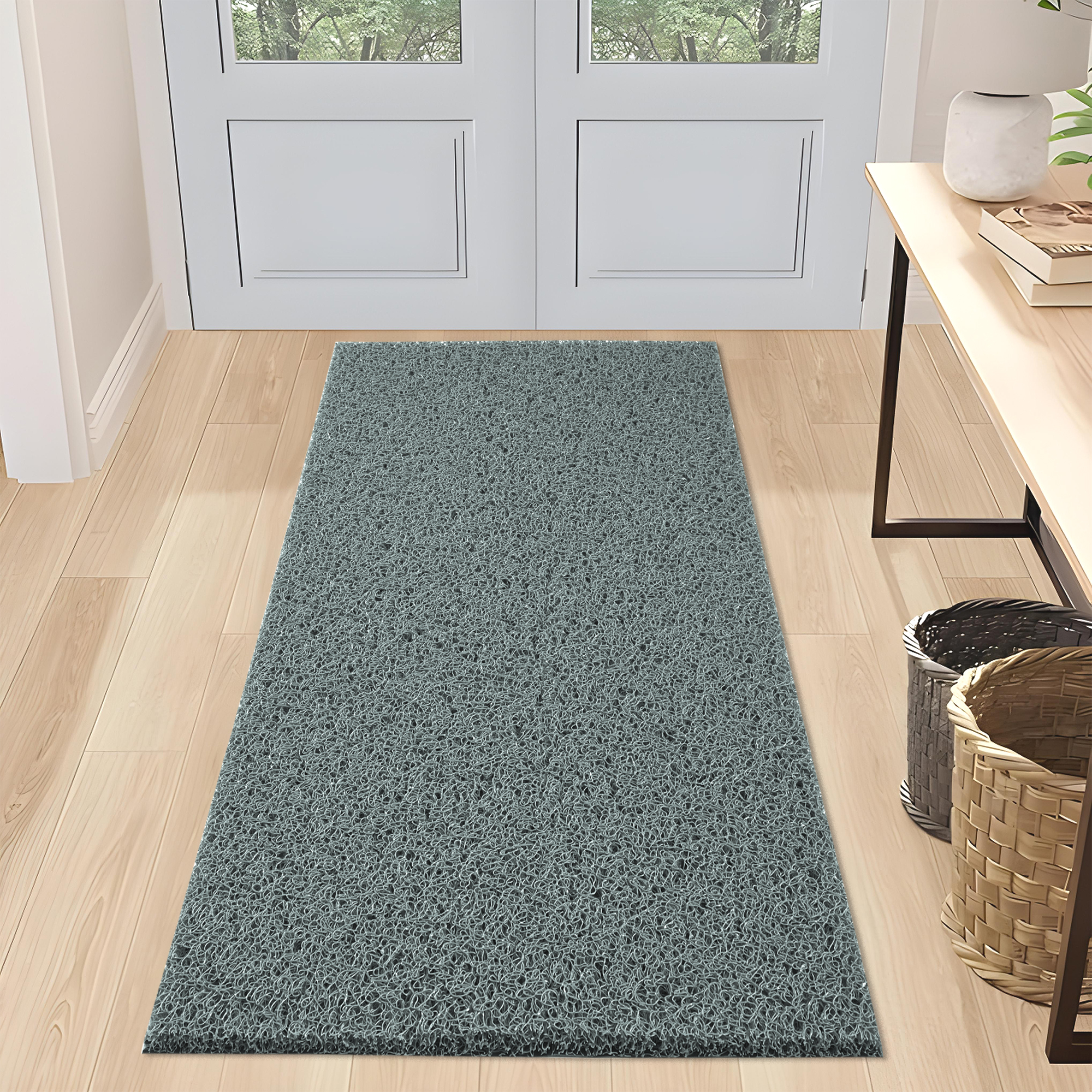 Kuber Industries 16x24 Inch Rubber PVC Water Absorbing Front Floor Mat  Door Mats for Home Entrance Large  Door MatsRugs for Office Bedroom  Kitchen  Anti Slip PaydanFoot Mat  Grey