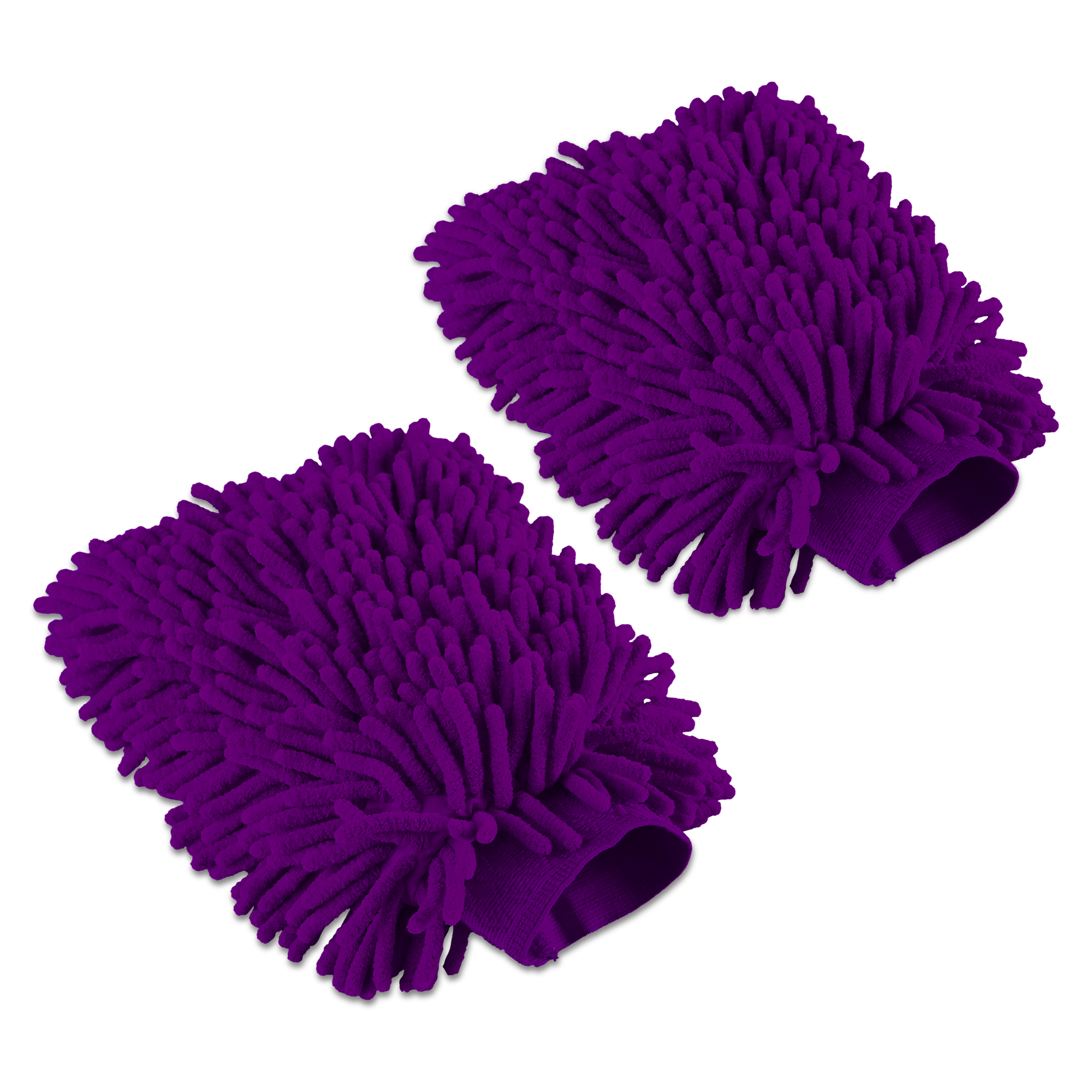 Kuber Industries 100GSM Microfiber Double Sided car washing gloves  Super Absorbent Chenille Mitt Gloves Perfect Wash Cleaning for Bike Auto Cars Interior and Exterior  Purple