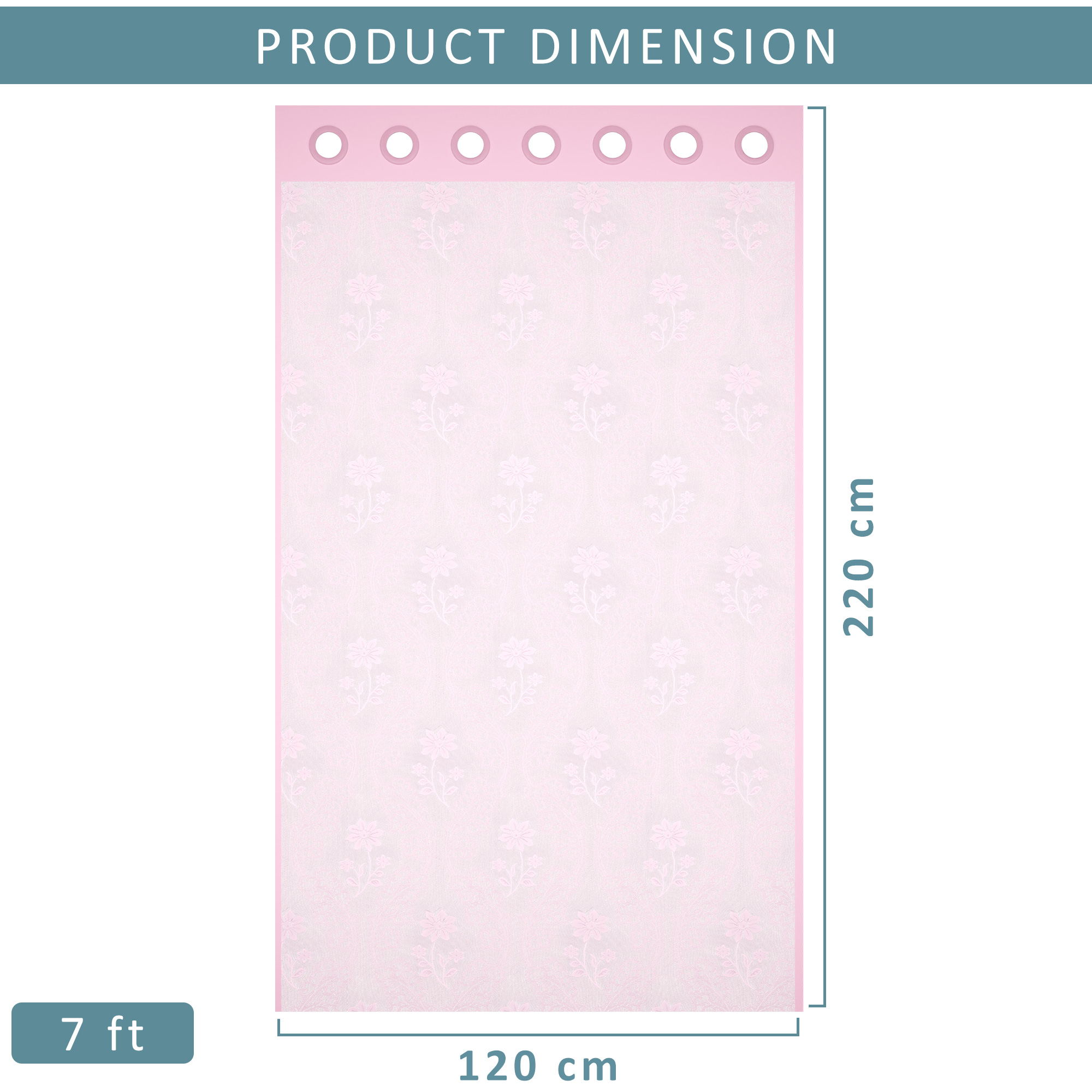 Kuber Industries Decorative Door Curtains 7 Feet for Home  Living Room with Eyelet Rings  Aesthetic Pardaa  Door Decoration Sheet Curtain  Plain - Light Pink