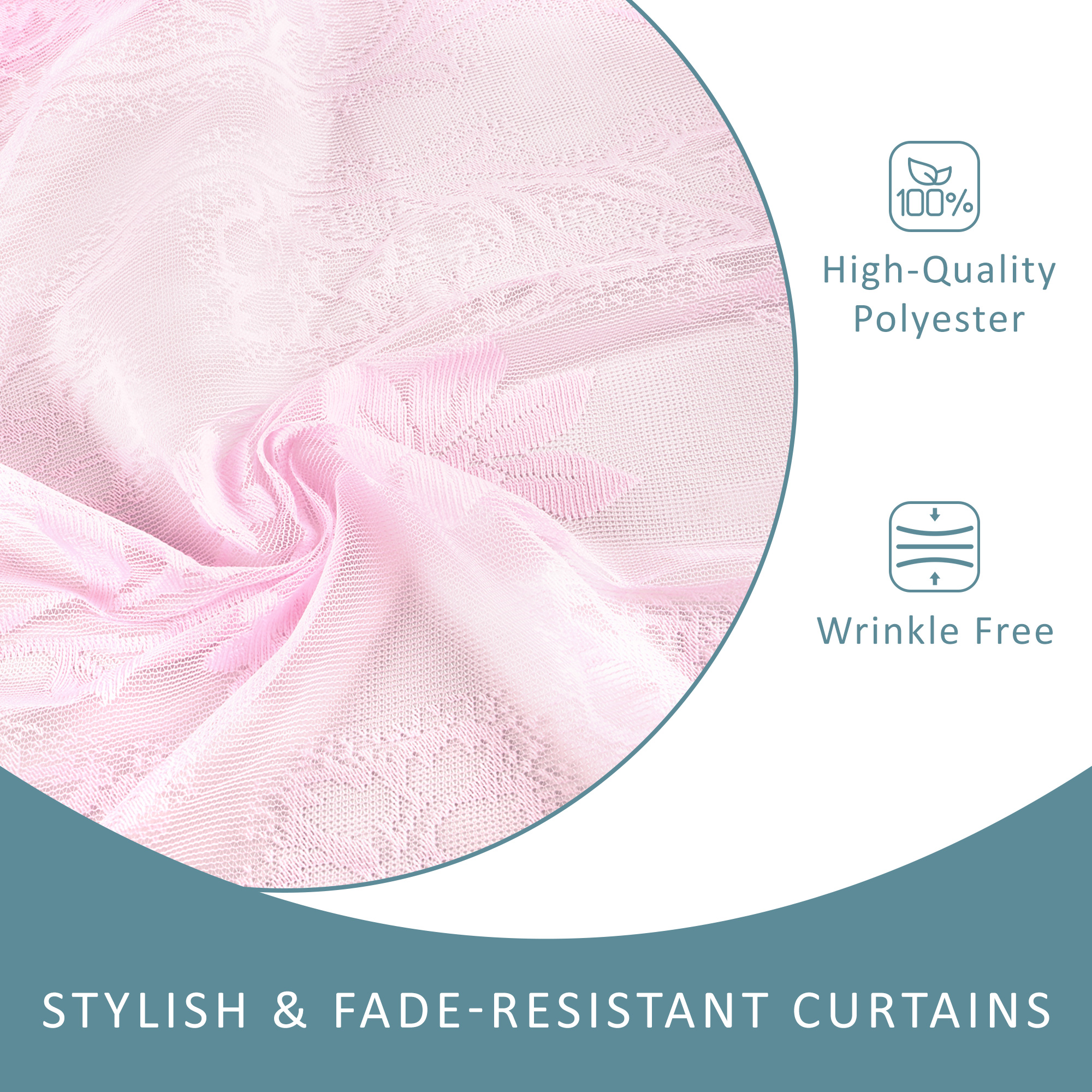 Kuber Industries Decorative Door Curtains 7 Feet for Home  Living Room with Eyelet Rings  Aesthetic Pardaa  Door Decoration Sheet Curtain  Plain - Light Pink