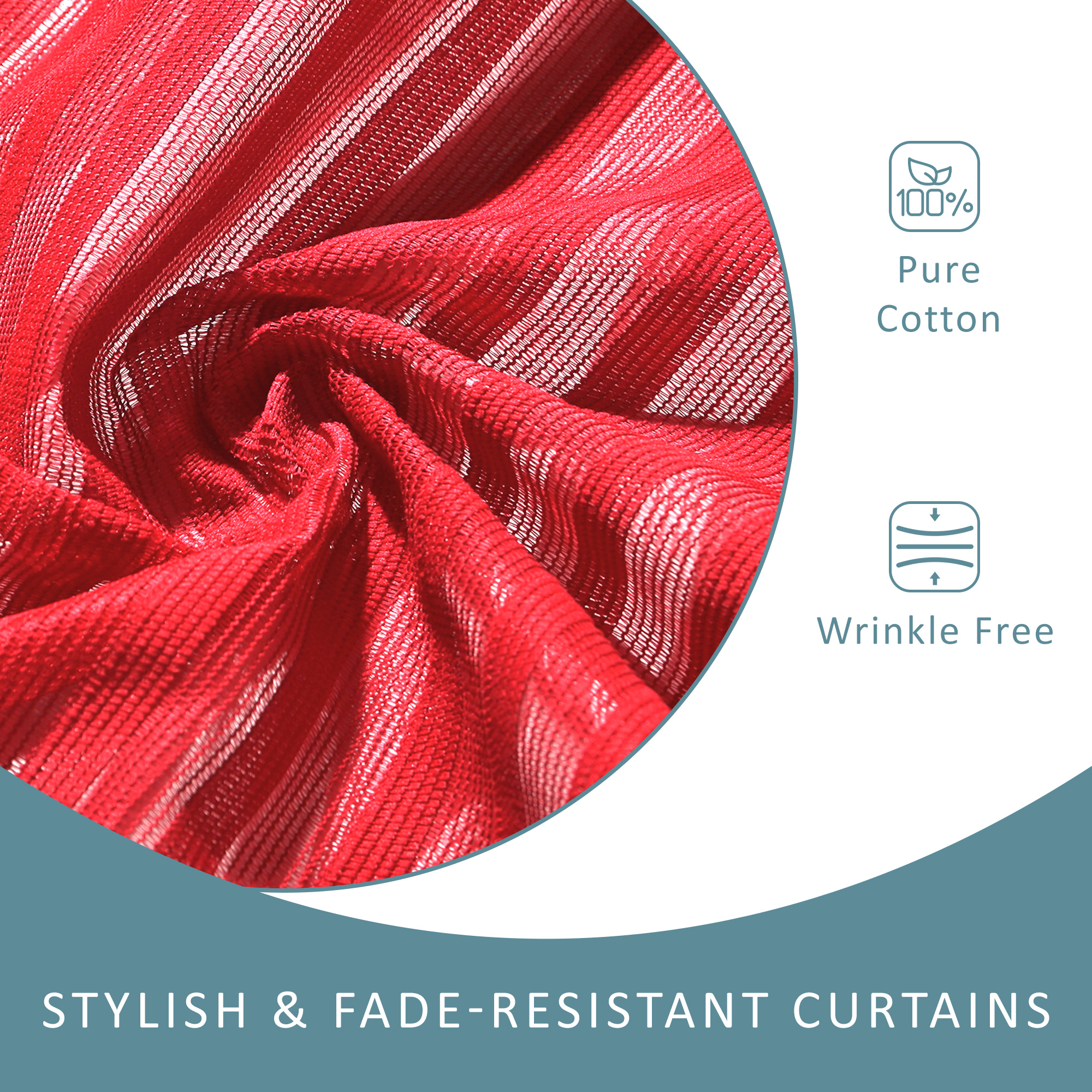 Kuber Industries 5 Feet Decorative Net Curtain for Windows  Khidki Ke Parde for Living Room Home  Office  Screen Parde for Door Balcony  Open Kitchen  Lining - Maroon