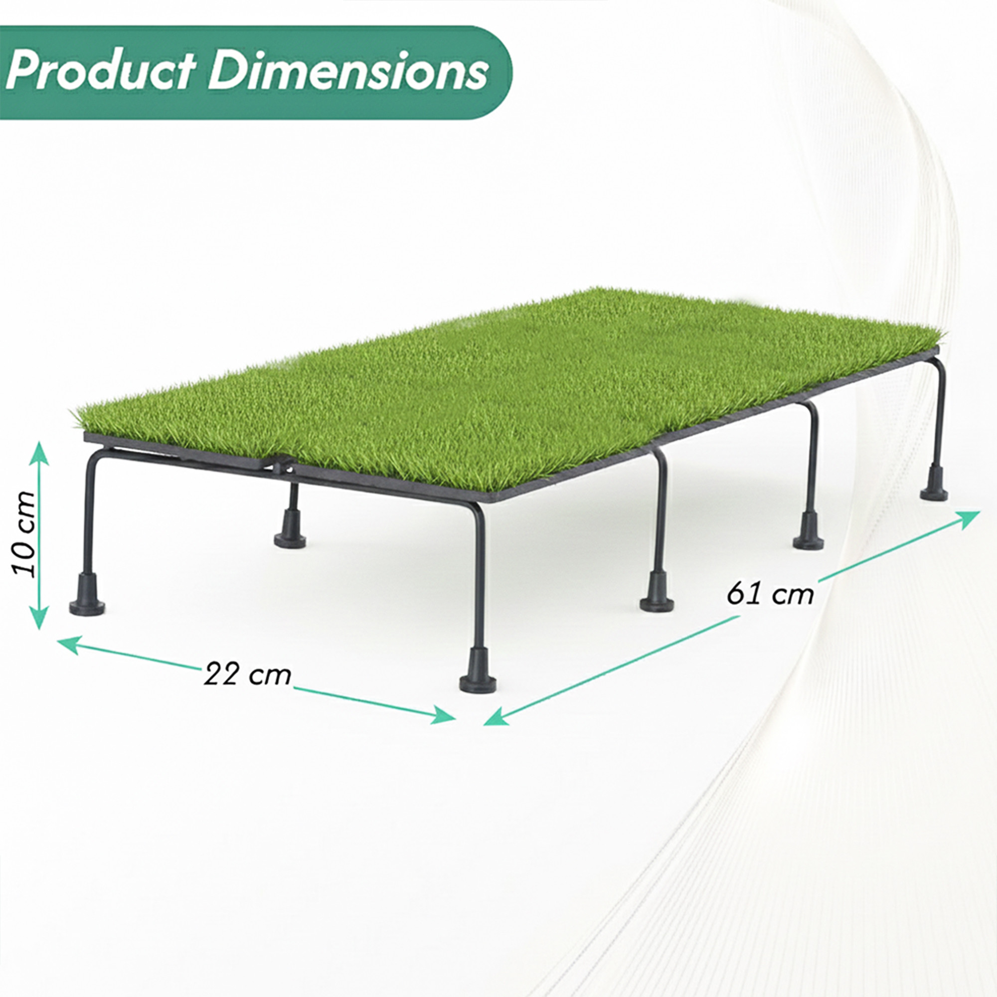 2 Pcs Metal 24 Inch Planter Stand with Green Grass Included  Decorative Plants Pot Holder for Balcony Garden Home Indoor  Outdoor  Black