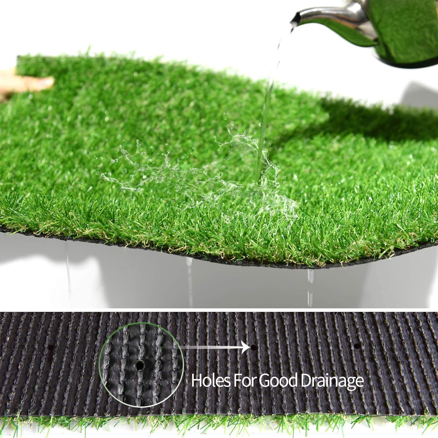 35 MM Artificial Grass for Balcony Or Doormat Soft and Durable Plastic Turf Carpet Mat Artificial Grass1 X 2 Feet Set Of 2Green-KUBMART11790