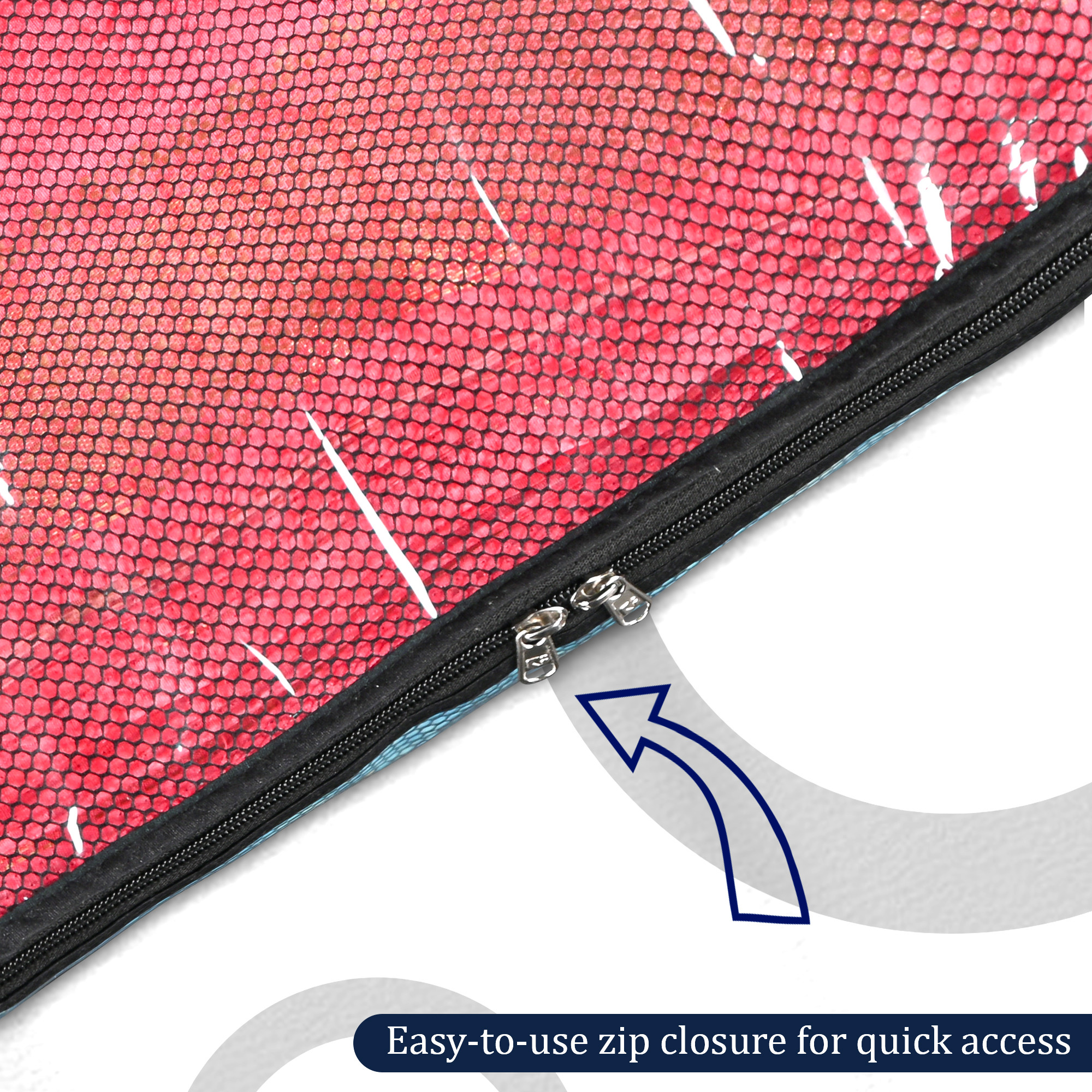 6 Inch PVC Saree  Garment Storage Bag with Zipper  Cloth Organizer for Blouses Petticoats Towels Kidswear  Black