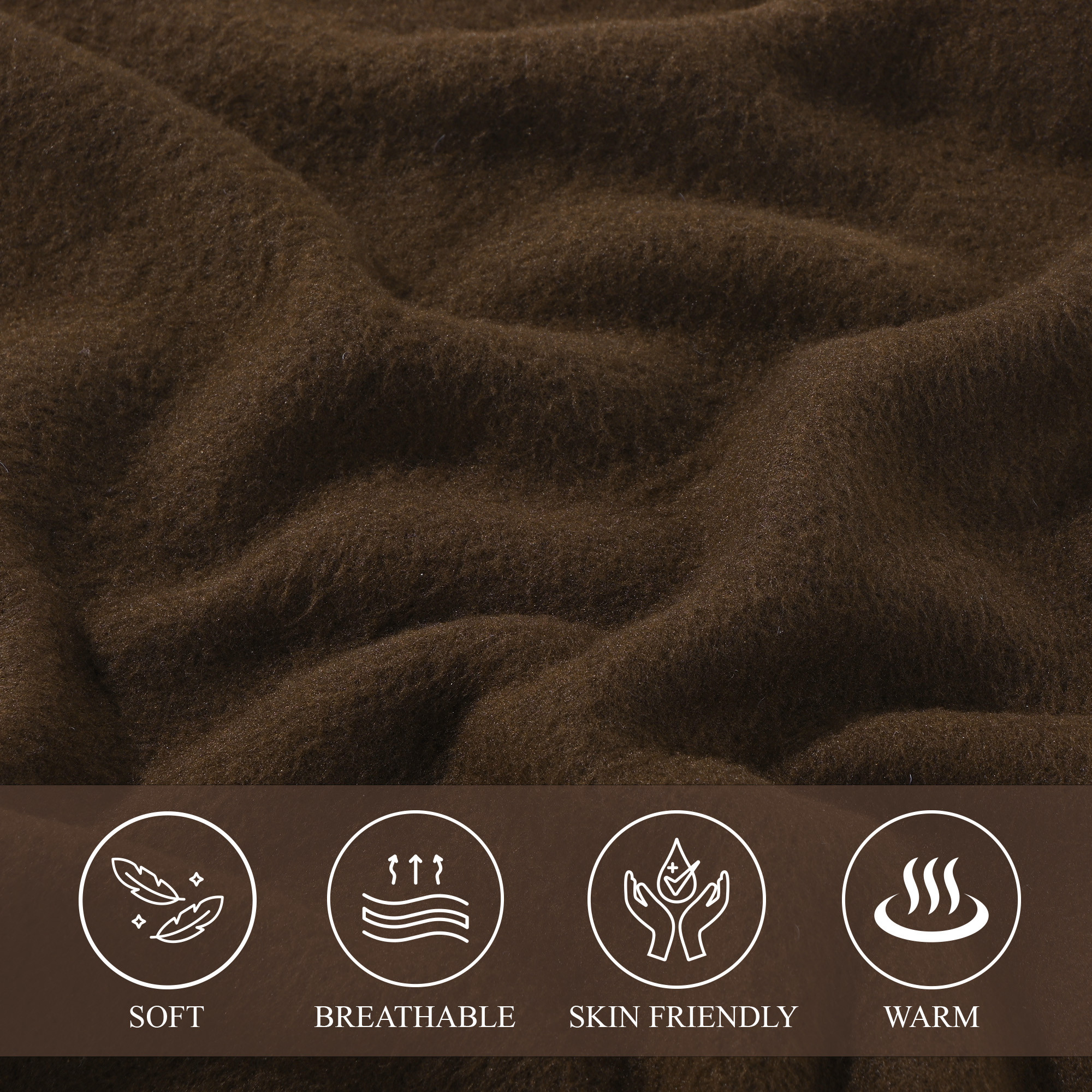 78x72 Inch Heavy Warm Fitted Double Bedsheet with 2 Pillow Covers  Ultra soft Double Bed Cozy  Wrinklefree Bedsheet for Bed  Coffee