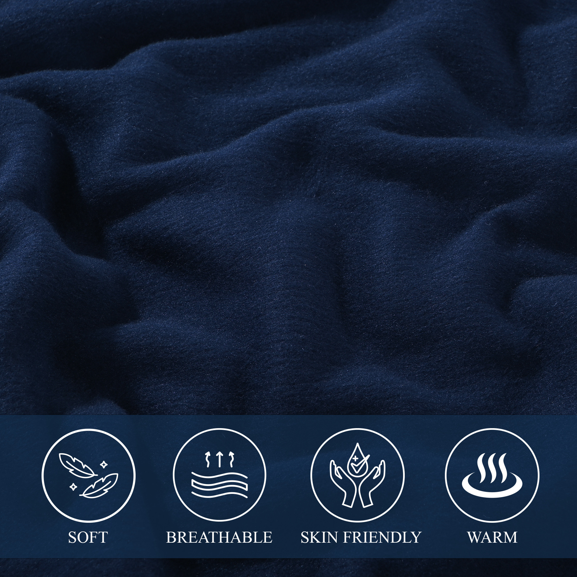 78x72 Inch Heavy Warm Fitted Double Bedsheet with 2 Pillow Covers  Ultra soft Double Bed Cozy  Wrinklefree Bedsheet for Bed  Blue