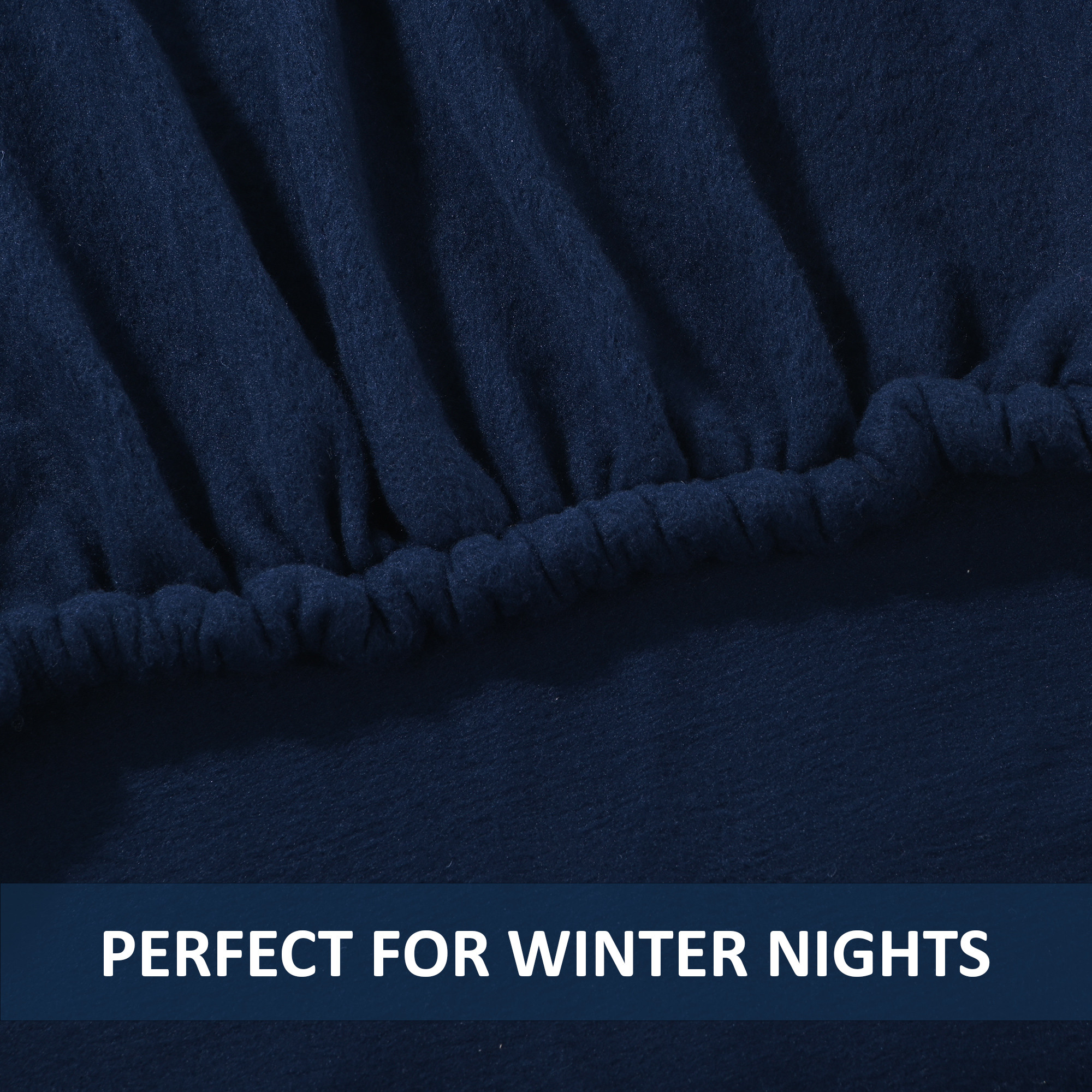 78x72 Inch Heavy Warm Fitted Double Bedsheet with 2 Pillow Covers  Ultra soft Double Bed Cozy  Wrinklefree Bedsheet for Bed  Blue