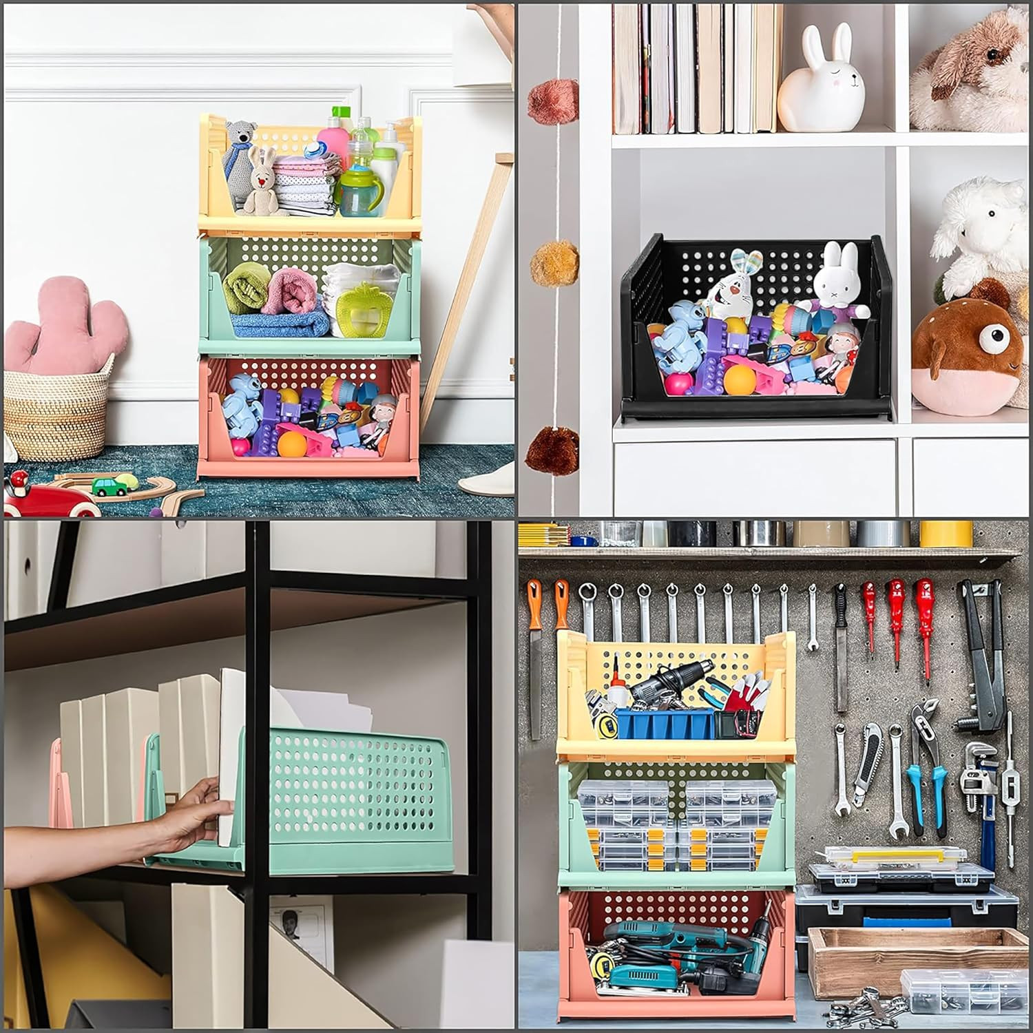 2 Piece Set Storage Organizer  Wardrobe Organizer For Clothes  Cloth Organizer  Foldable Shirt Stacker Box  Cloth Box for Almirah  Closet Storage Basket  Large  Black