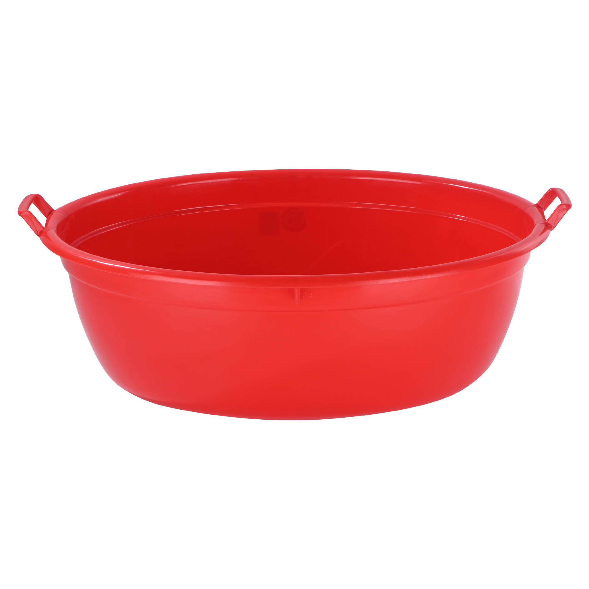 90 LTR Plastic Heavy Duty Oval Shape Bathing Tub Large Capicity with Handle  Multipurpose Storage Laundry Bath Tub for Kids  Adult  Red