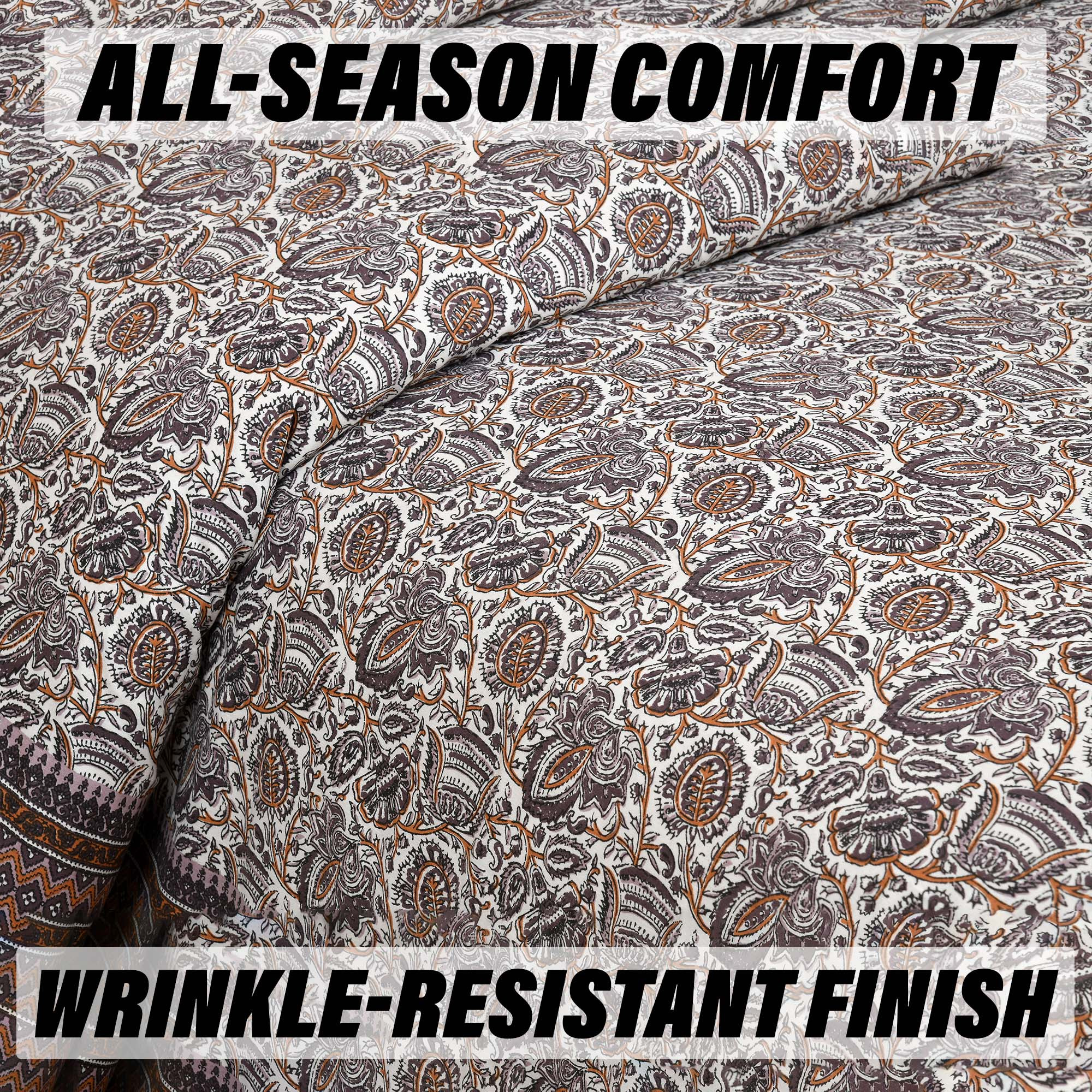 Double Bedsheet with 2 Pillow Covers  160 TC Premium Cotton Bedsheet for Double Bed  Bedsheet for Living Room-Home  Hotels  Dezier Bell Print  90x108 Inch  Purple