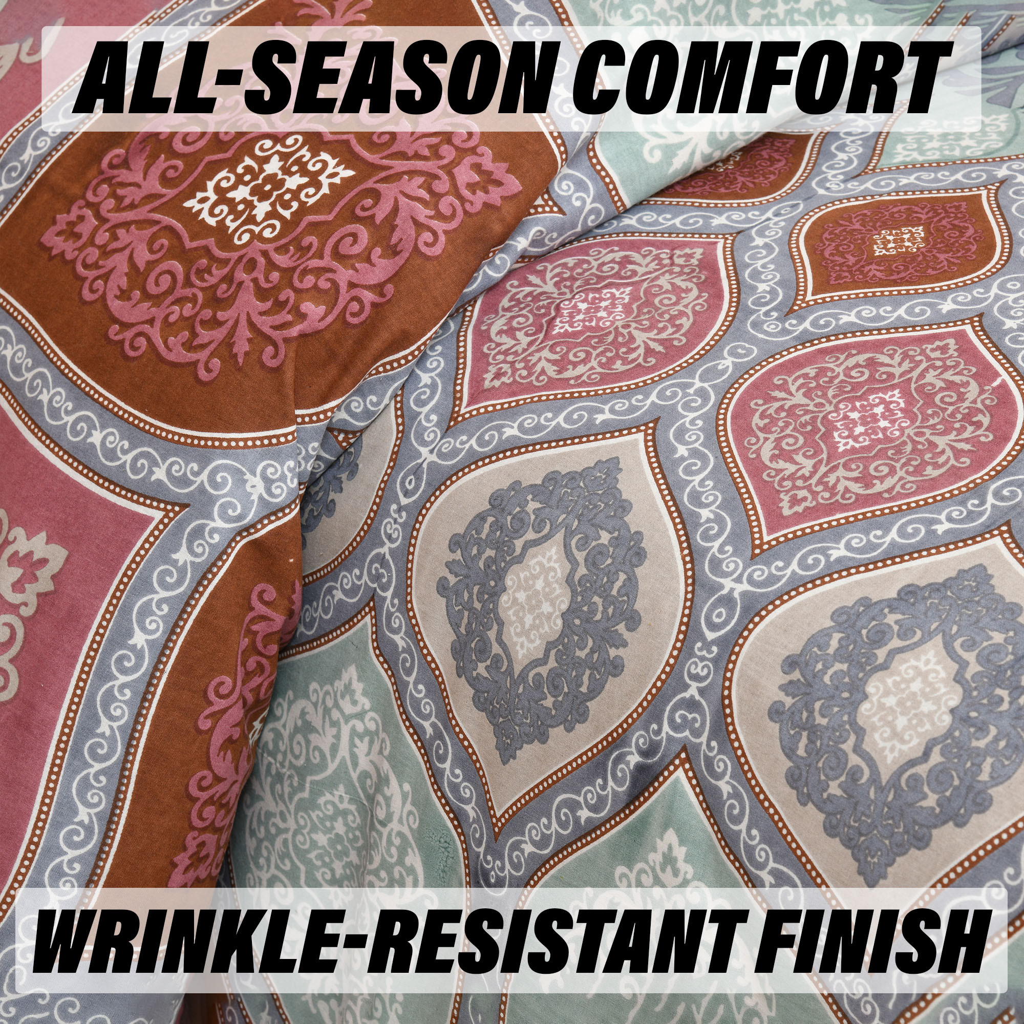 Double Bedsheet with 2 Pillow Covers  160 TC Premium Cotton Bedsheet for Double Bed  Bedsheet for Living Room-Home  Hotels  Kaleen Leaf Flower  100x108 Inch  Maroon