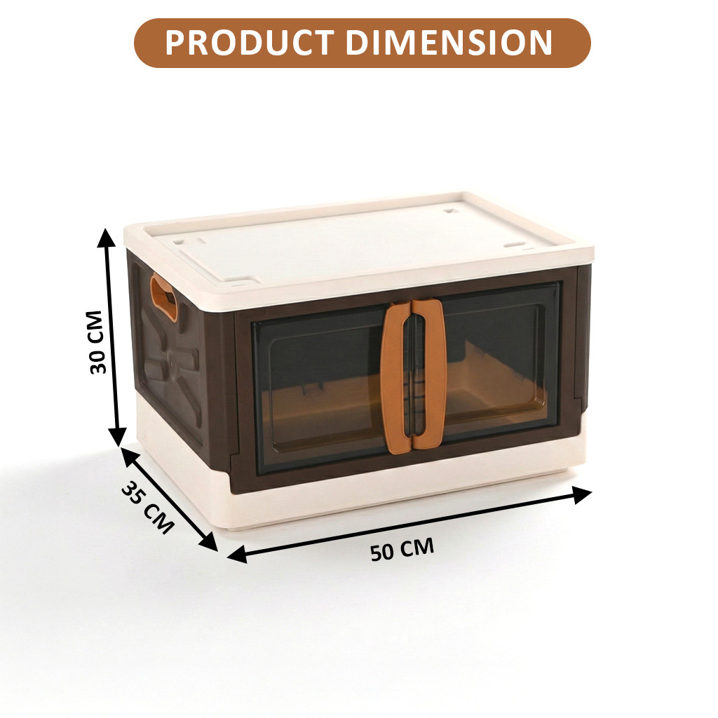 Drawer Cabinet Storage Organizer Box Foldable Cupboard for BedroomOffice  Double Door Storage Unit for ToysBooksShoe  Brown  Ivory