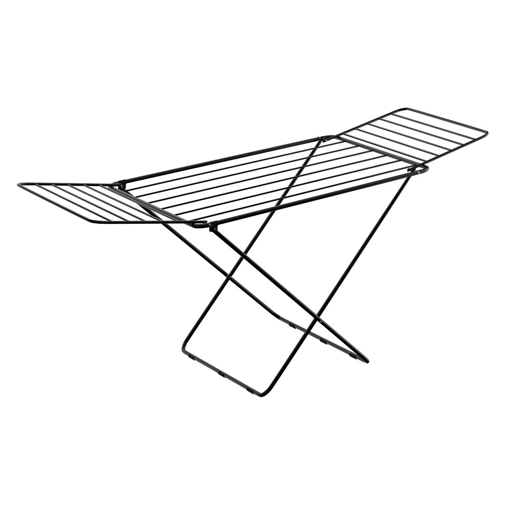 Extra Strong 58 Kg foldable Metal Clothes Drying Stand for Indoor  Outdoor  Laundry Rack Clothes Dryer Stand for Adult  Kid Cloth  Black