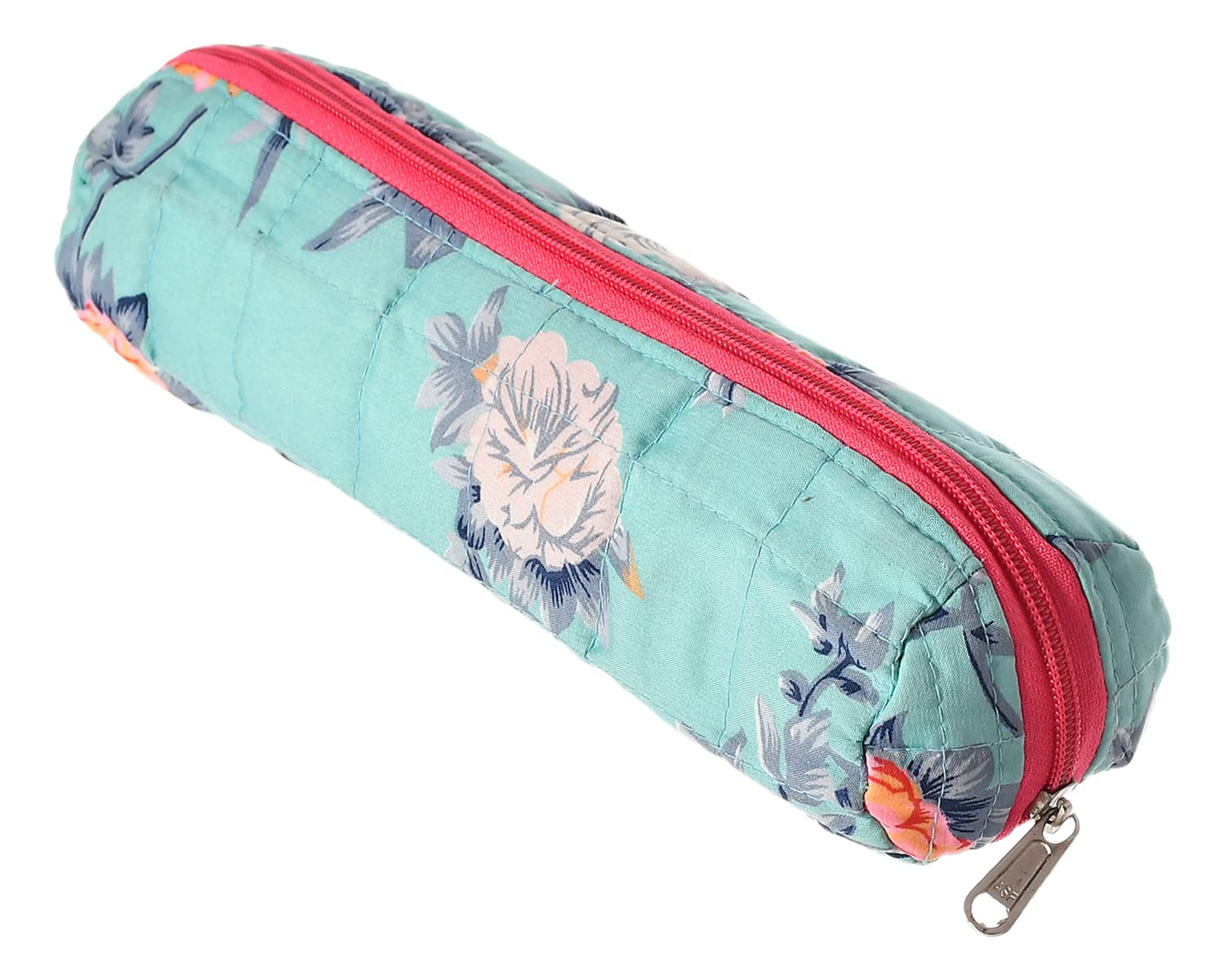 Flower Printed Single Rod Cotton Bangle OrganizerCaseHolderPouch- Pack of 2 Green