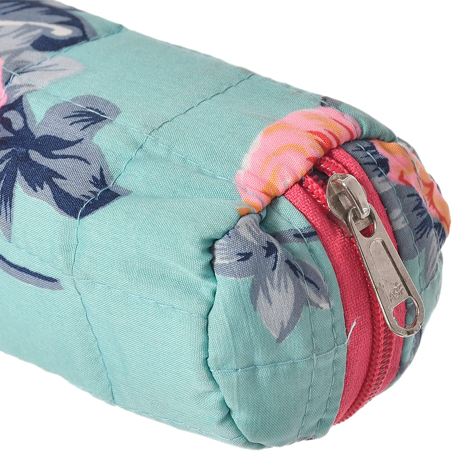 Flower Printed Single Rod Cotton Bangle OrganizerCaseHolderPouch- Pack of 2 Green