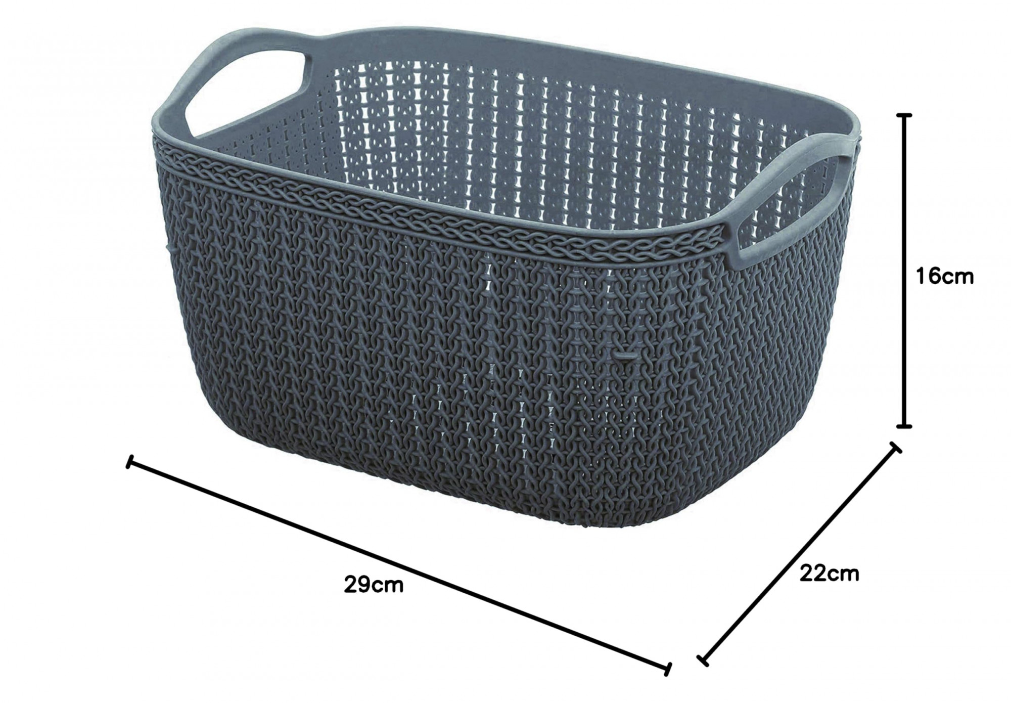 Q-5 Unbreakable Plastic 2 Pieces Multipurpose Medium Size Flexible Storage BasketsFruit Vegetable Bathroom Stationary Home Basket with Handles Light Blue  Grey