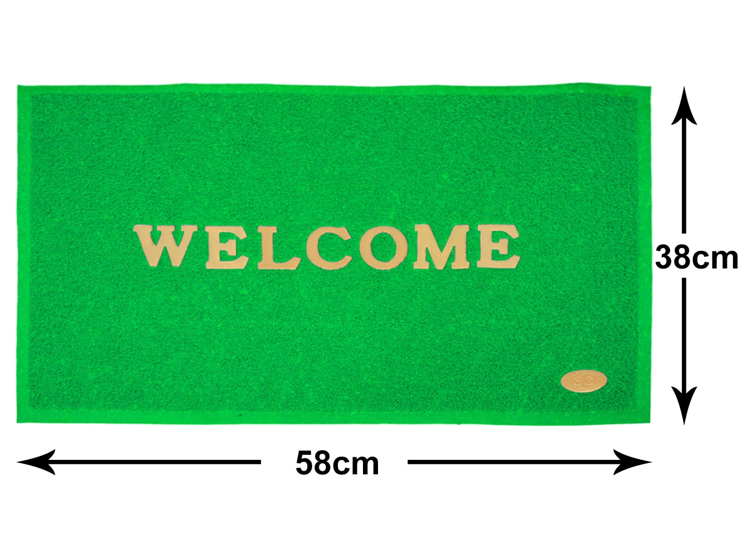 Indoor Outdoor Anti-Slip Welcome Rubber Door Mat Welcome Mat 23x15 Green