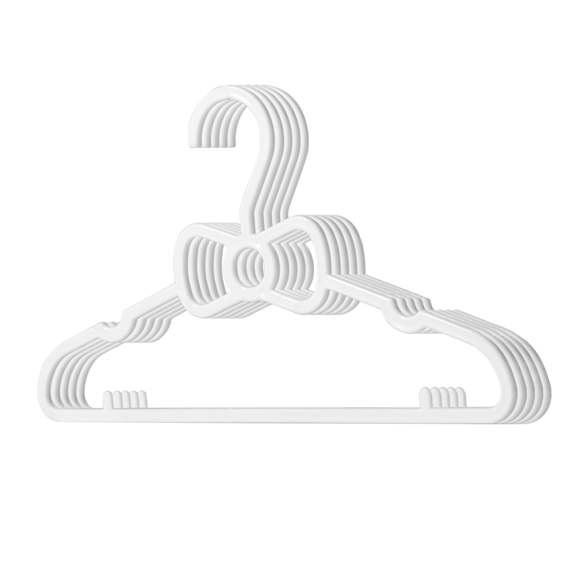 Kuber Industries   Baby Hangers for Clothes Hanging  Easy Organization Kids Hangers for Clothes  Nappies  Convenient Cloth Hangers for Wardrobe  White