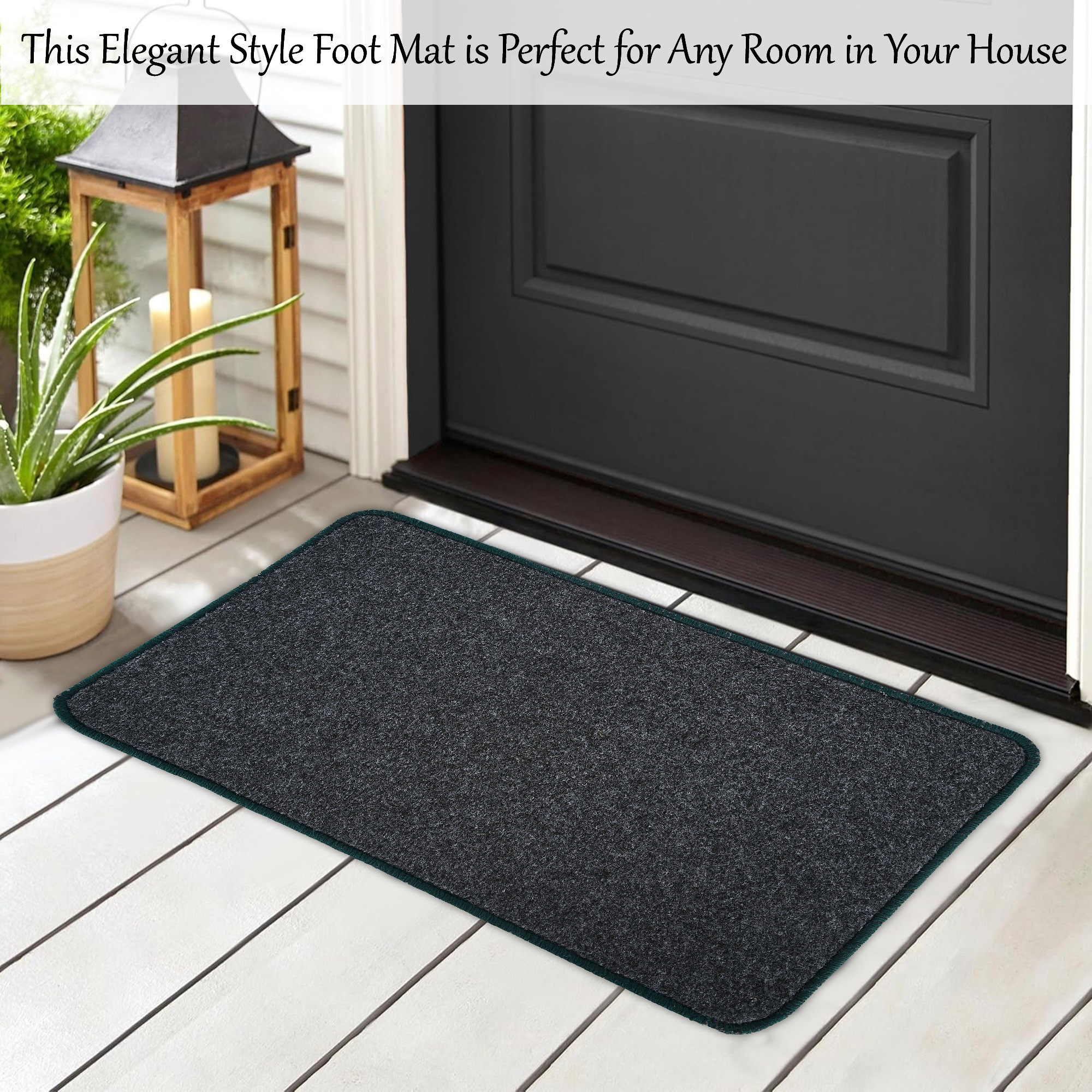 Kuber Industries  Anti-Skid Door Mats For Home  Soft Washable Microfibre  Water Soaking FloorBathroom Mat - Grey