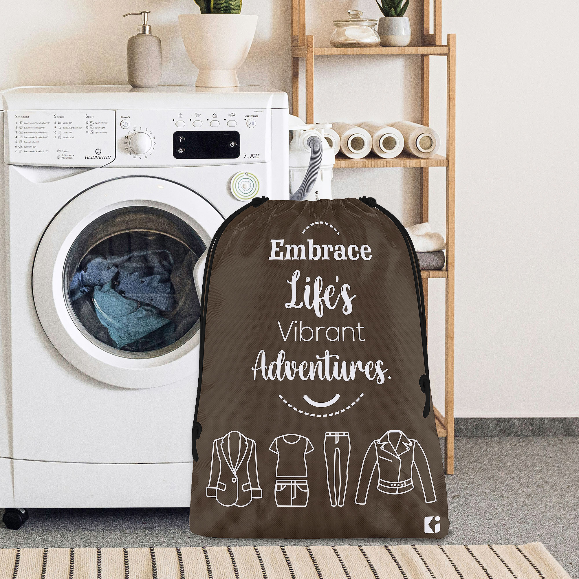 Kuber Industries  Cloth Storage Bag  Non-Woven Storage Organizer  Garments Cover for Laundry  Travel Storage Organizer for Clothing  Travel Cloth Carrying Bag    Brown