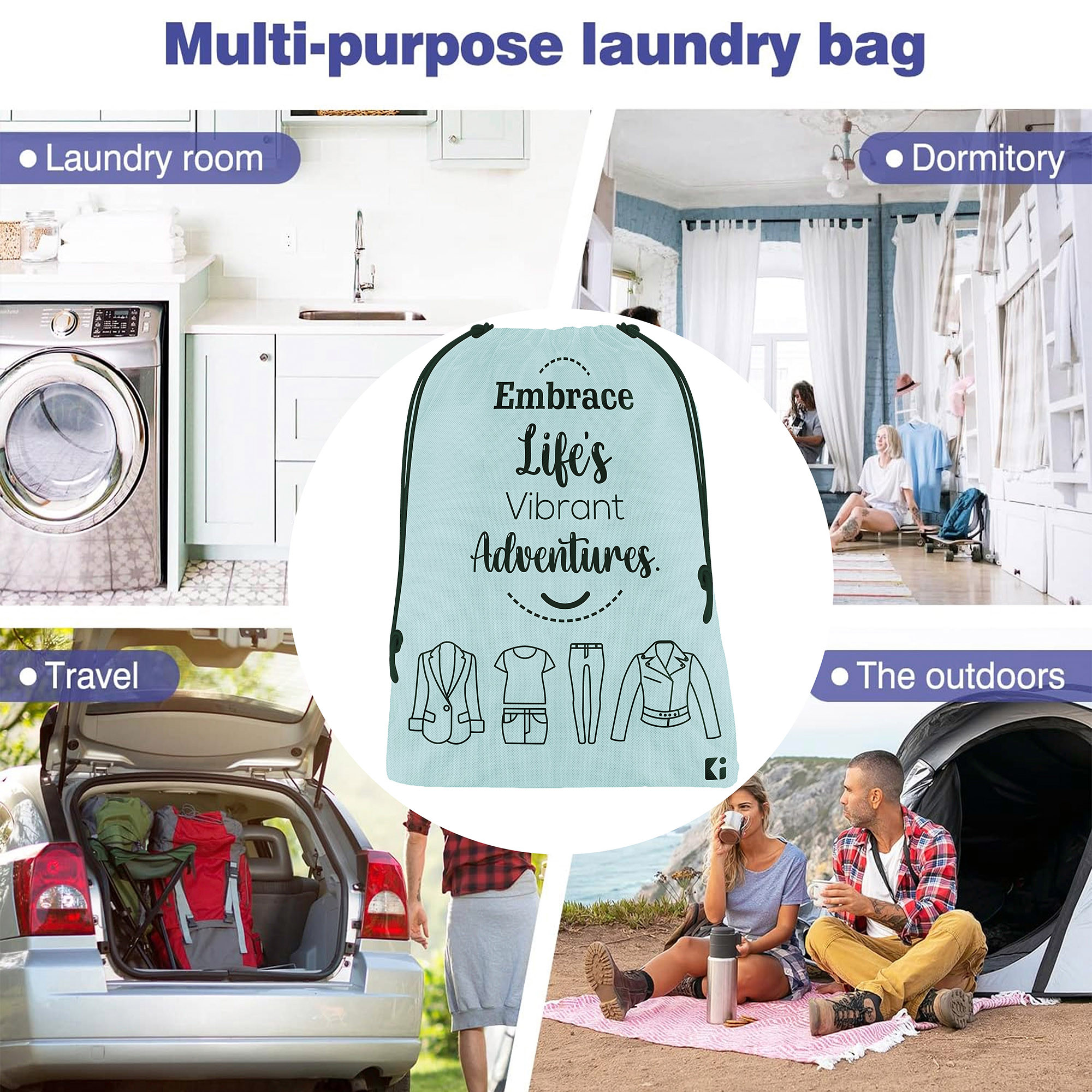 Kuber Industries  Cloth Storage Bag  Non-Woven Storage Organizer  Garments Cover for Laundry  Travel Storage Organizer for Clothing  Travel Cloth Carrying Bag    Grey