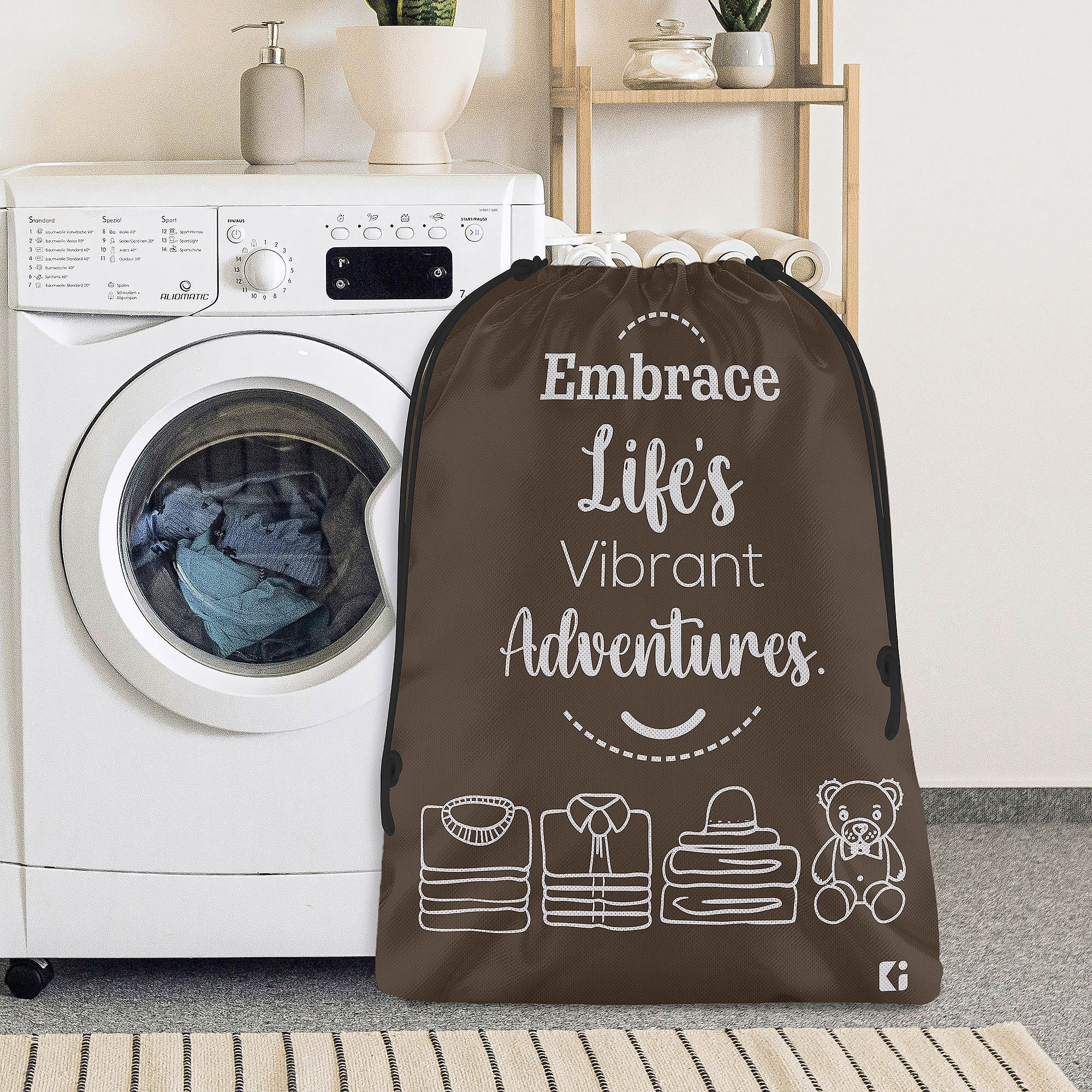 Kuber Industries  Cloth Storage Bag  Non-Woven Storage Organizer  Travel Pouches  Cloth Carrying Bag  Garments Cover for Laundry  Storage Organizer Bag for Clothing    Brown