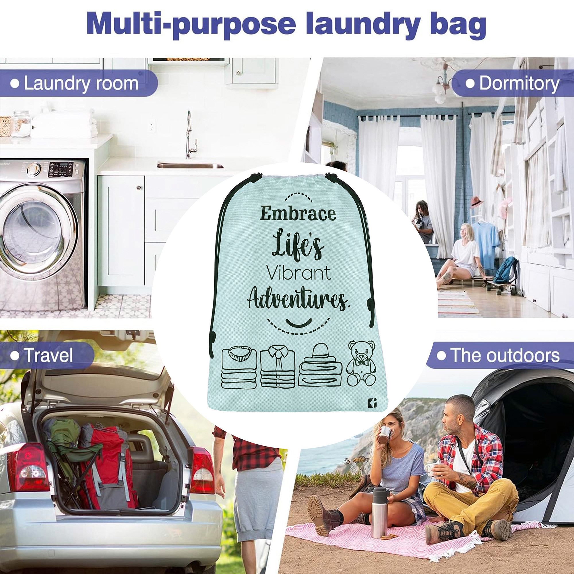 Kuber Industries  Cloth Storage Bag  Non-Woven Storage Organizer  Travel Pouches  Cloth Carrying Bag  Garments Cover for Laundry  Storage Organizer Bag for Clothing    Grey