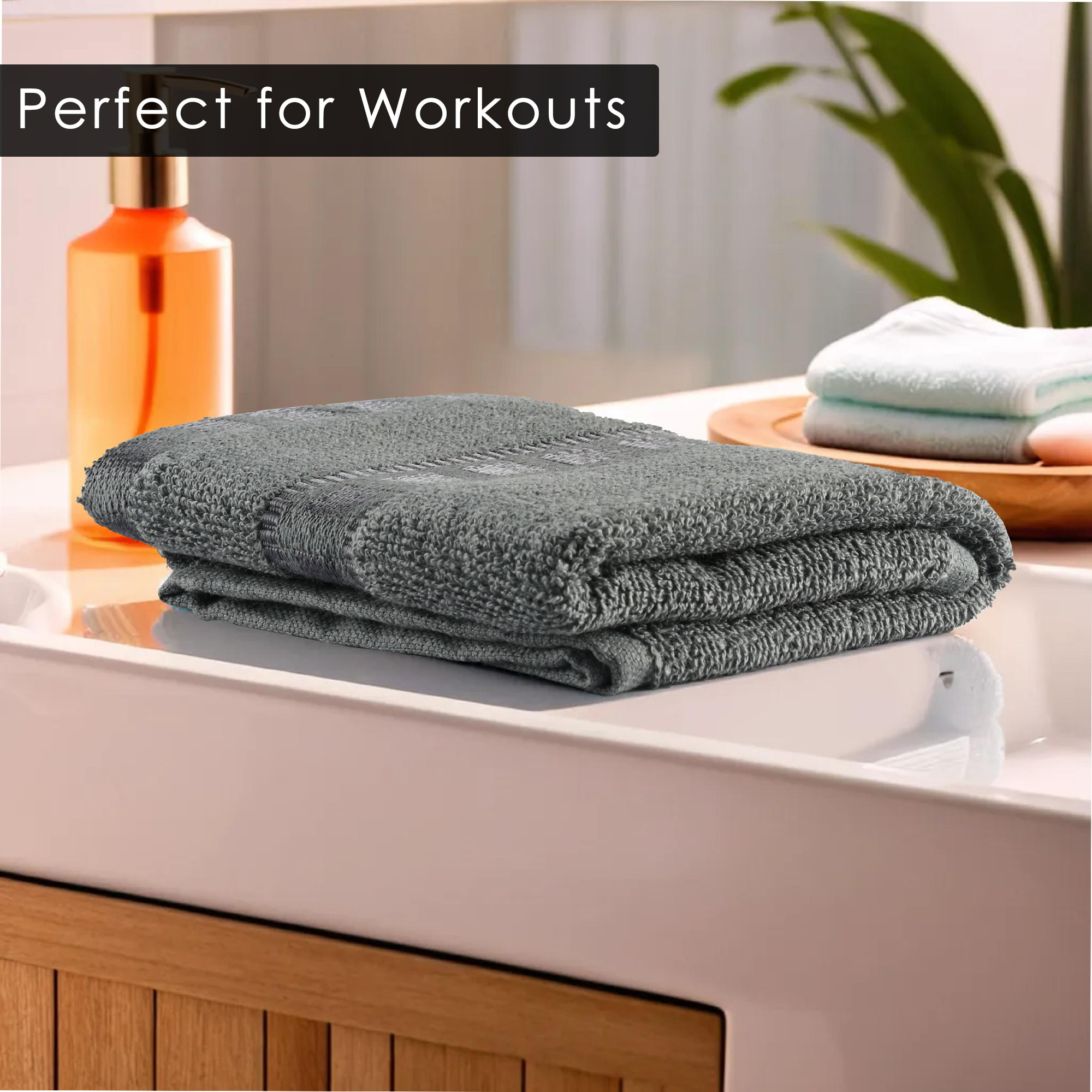 Kuber Industries  Cotton HandFace Towels For Men  Women  Easily Washable  Workout Gym Napkins For Men  Pocket Towel - Grey