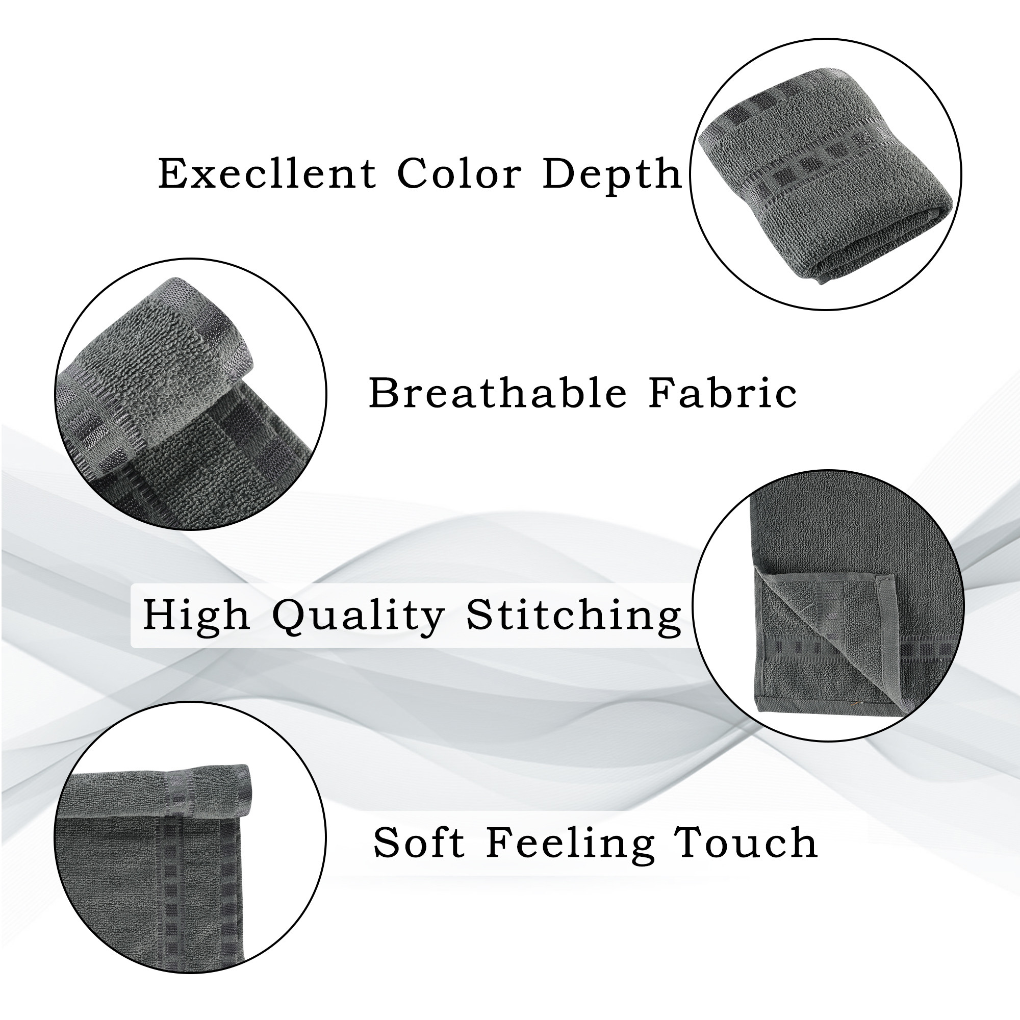 Kuber Industries  Cotton HandFace Towels For Men  Women  Easily Washable  Workout Gym Napkins For Men  Pocket Towel - Grey