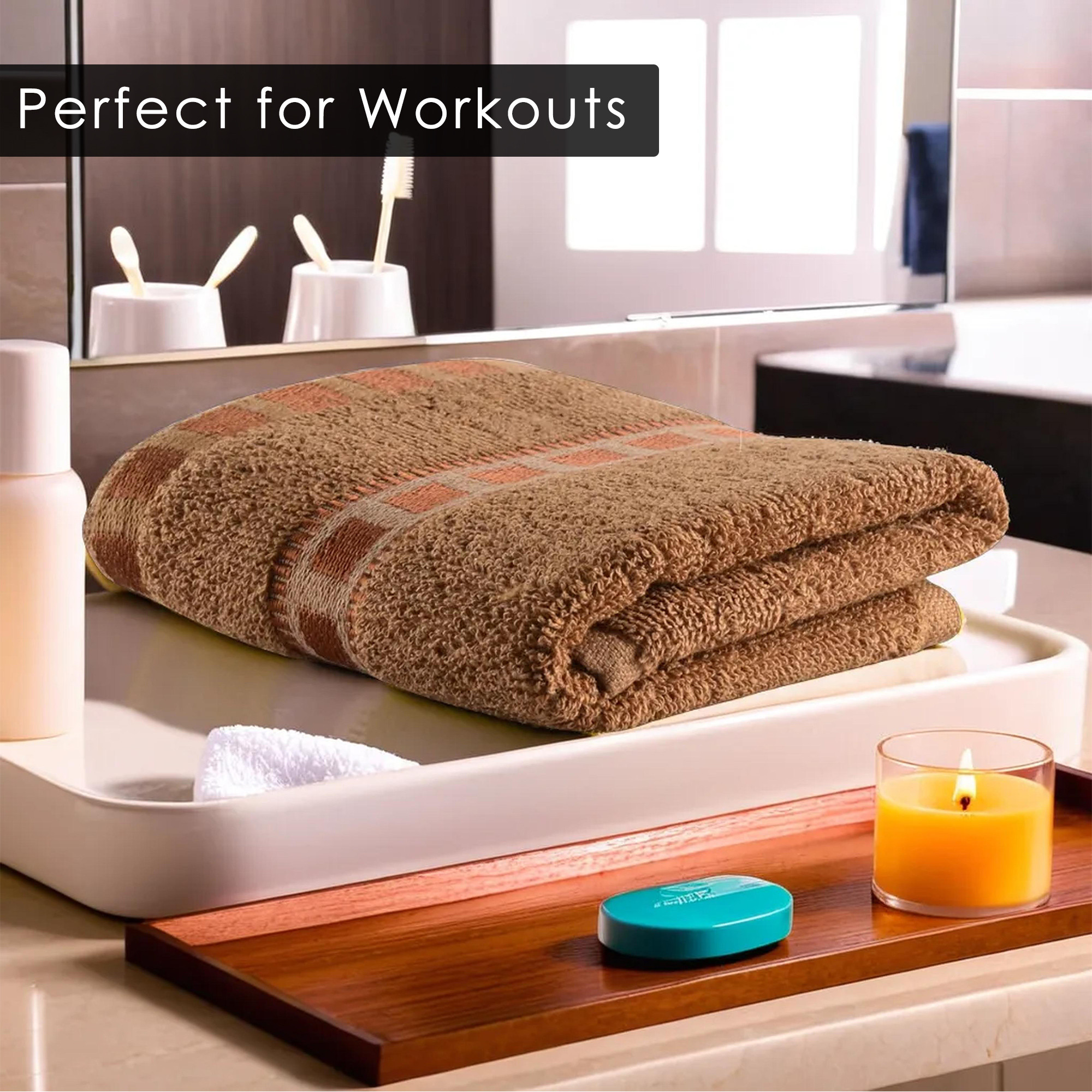 Kuber Industries  Cotton HandFace Towels For Men  Women  Easily Washable  Workout Gym Napkins For Men  Pocket Towel - Golden