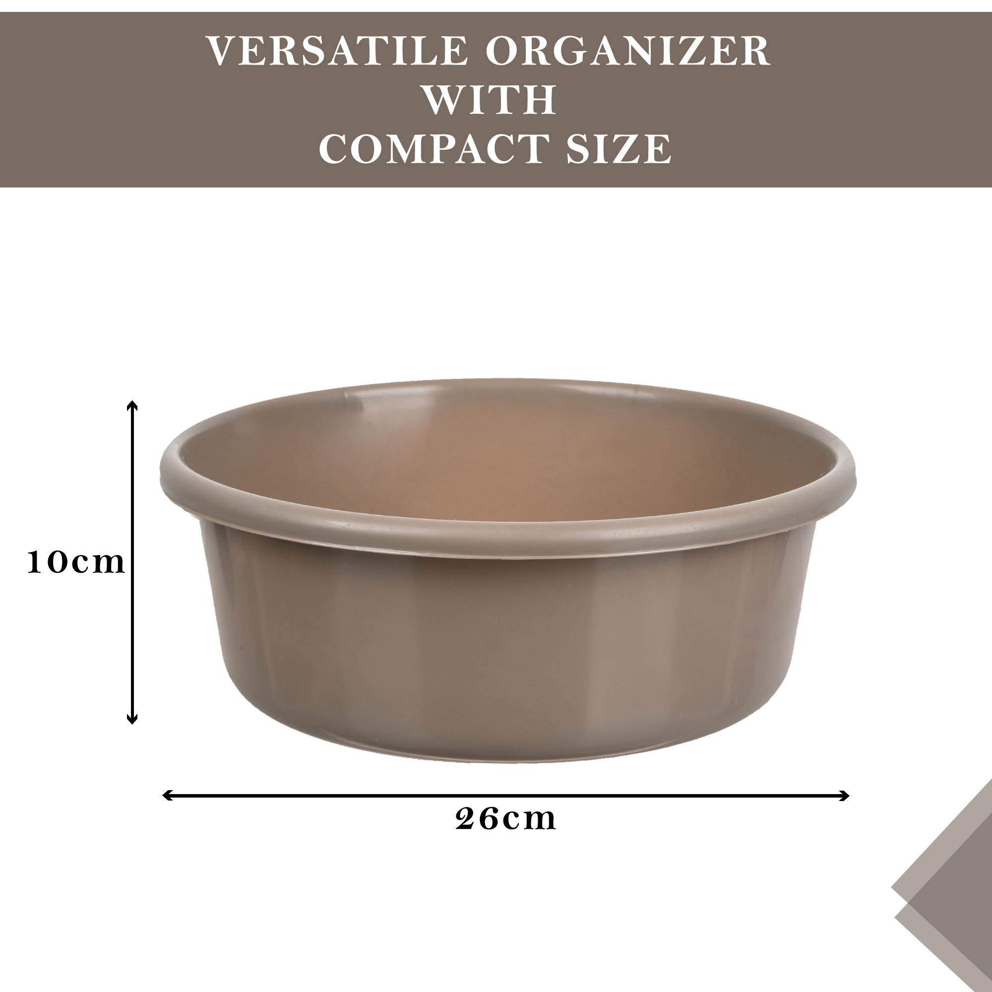 Kuber Industries  Desk Organizer  Stationery Organizer Tub  Multipurpose Storage Organizer  Office Supplies Organizer for Pen-Pencil-Staplers-Clips  Desktop Organizer  4 LTR  Brown